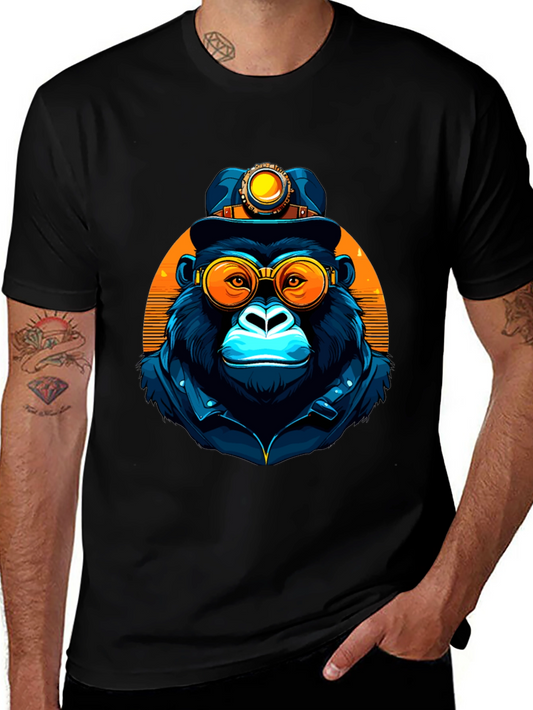 Steampunk Monkey T-Shirt - Cool Graphic Tee