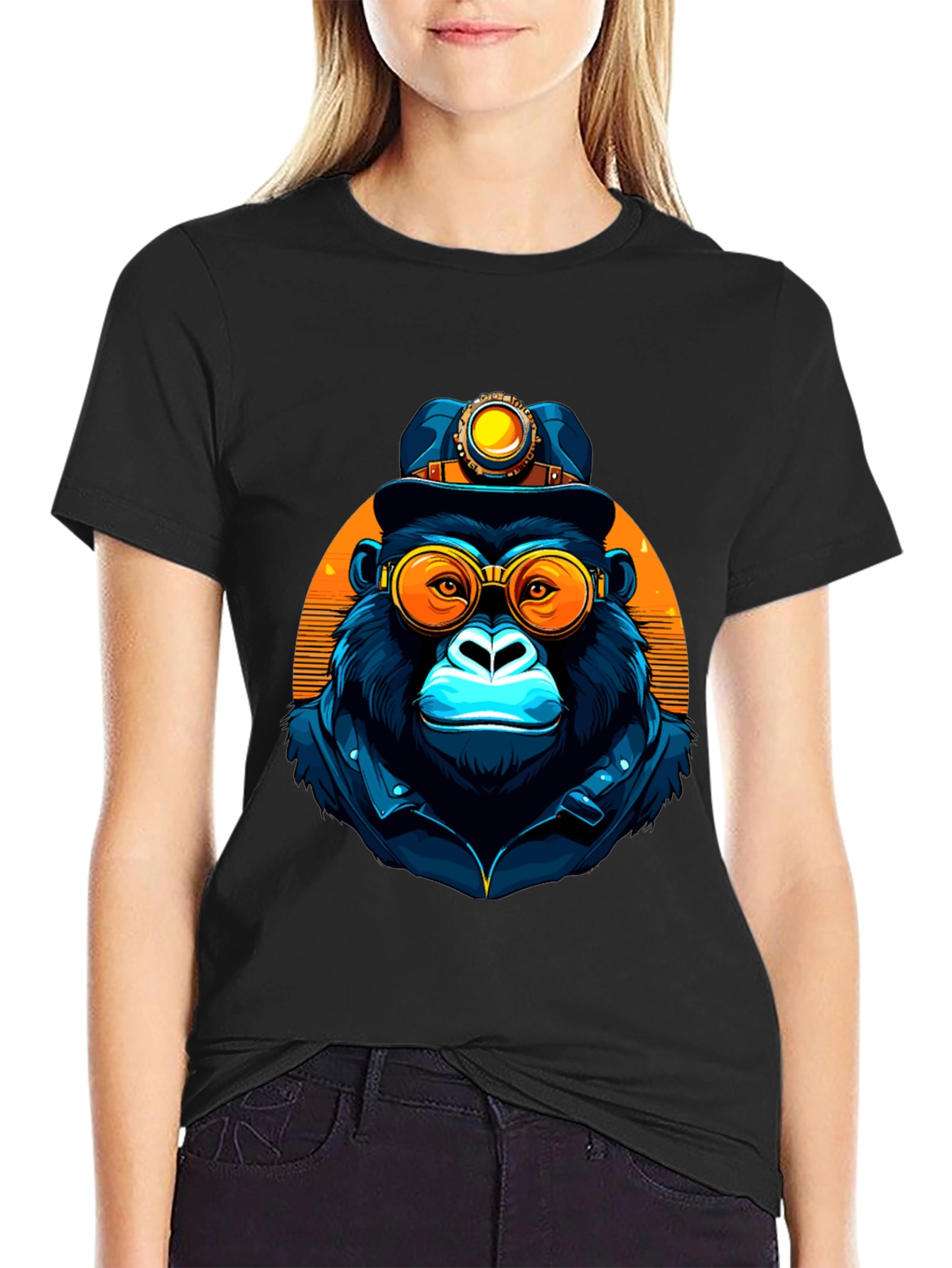 Steampunk Monkey T-Shirt - Cool Graphic Tee
