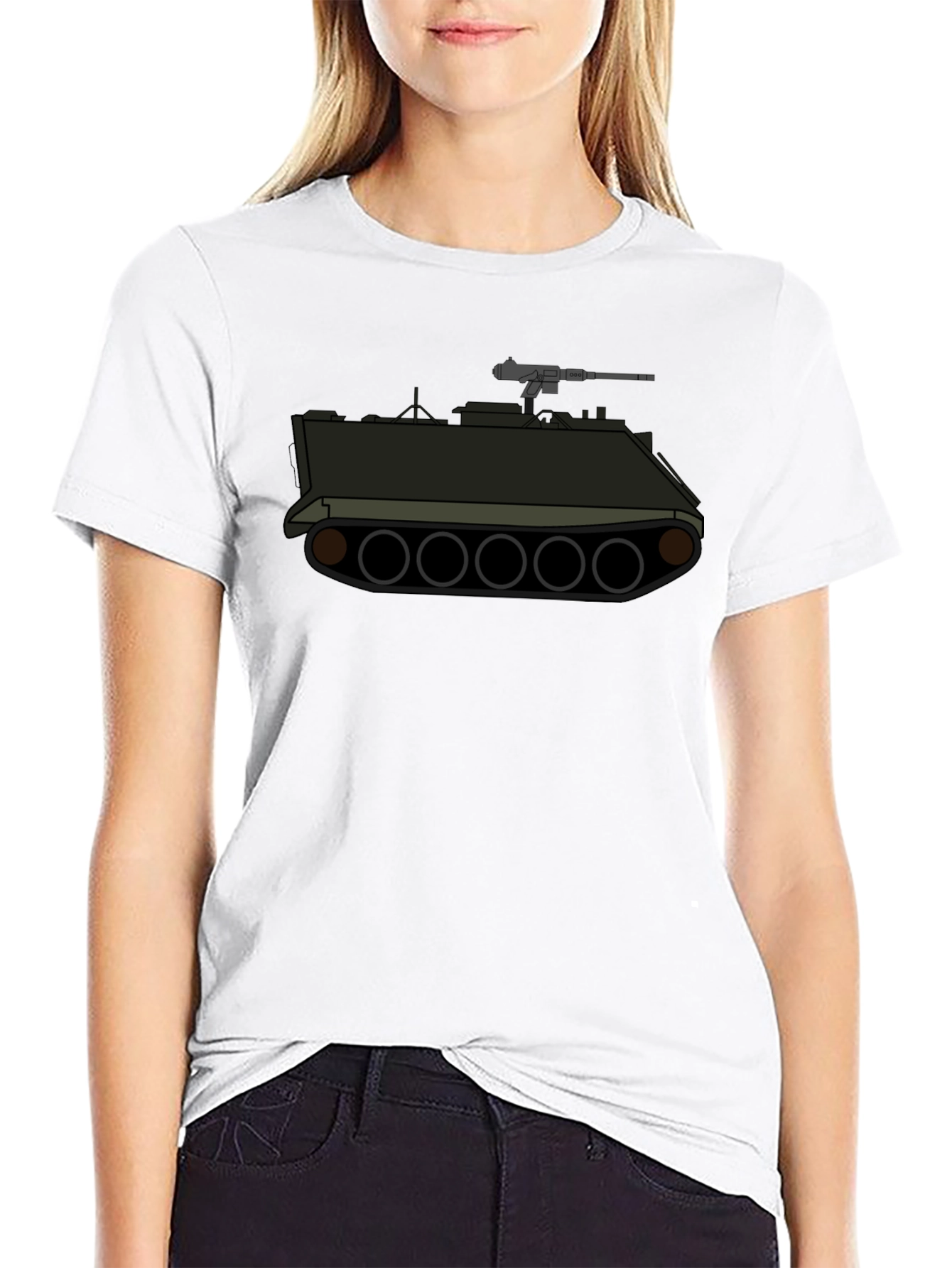 Tank Graphic Tee - Military Style