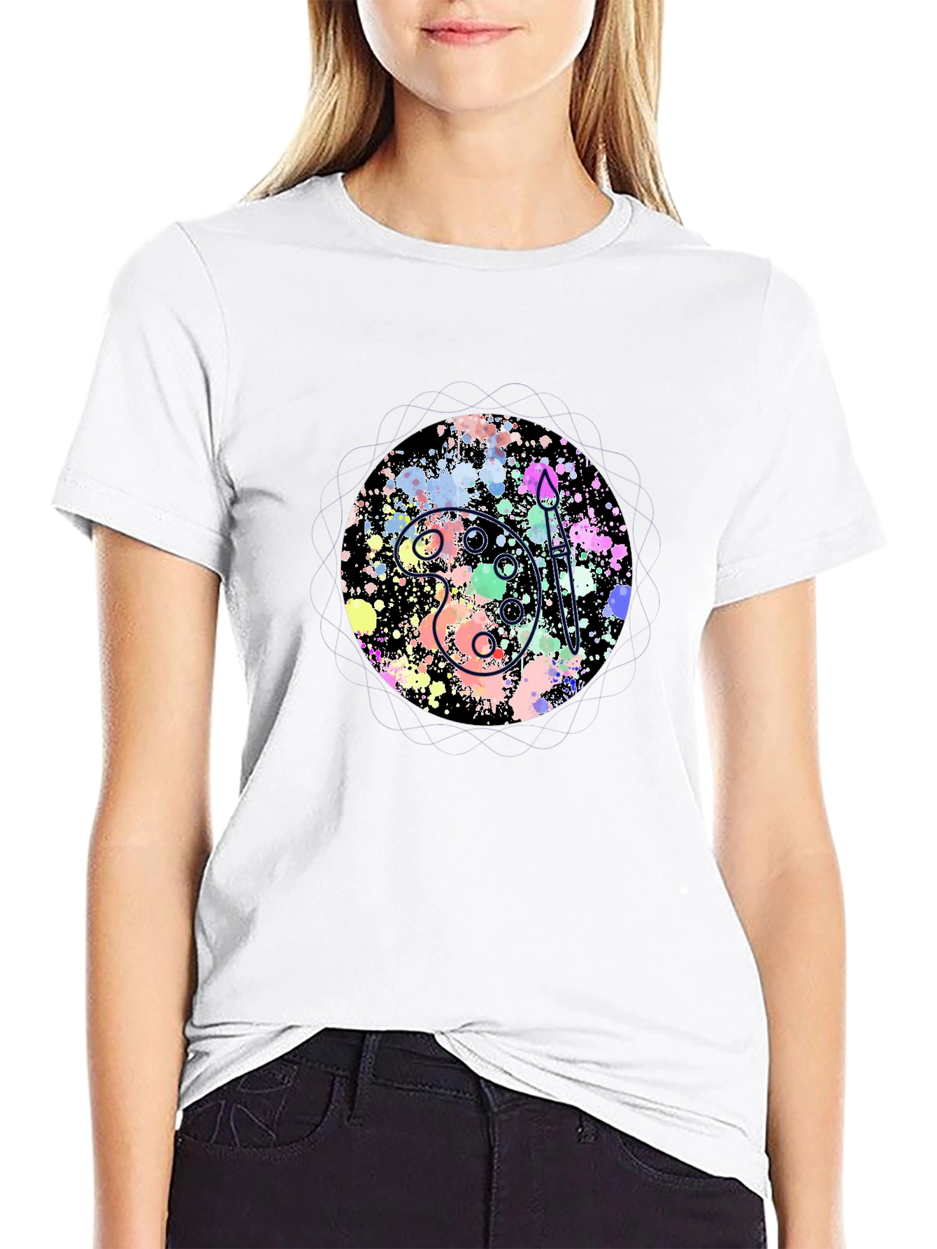 Artist Palette Graphic Tee - Black