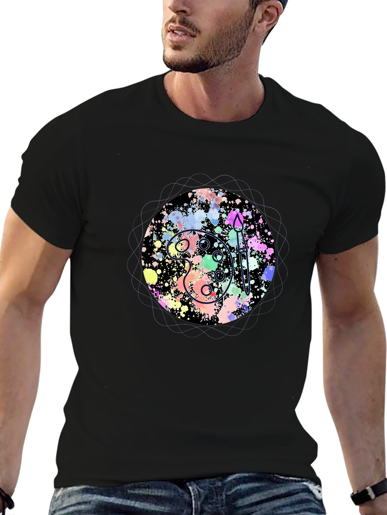 Artist Palette Graphic Tee - Black