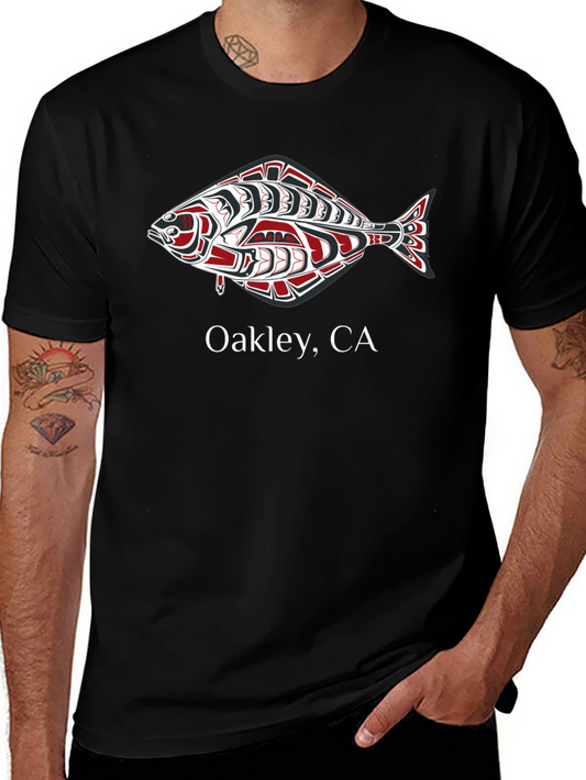 Oakley CA Tribal Fish Graphic Tee - Black