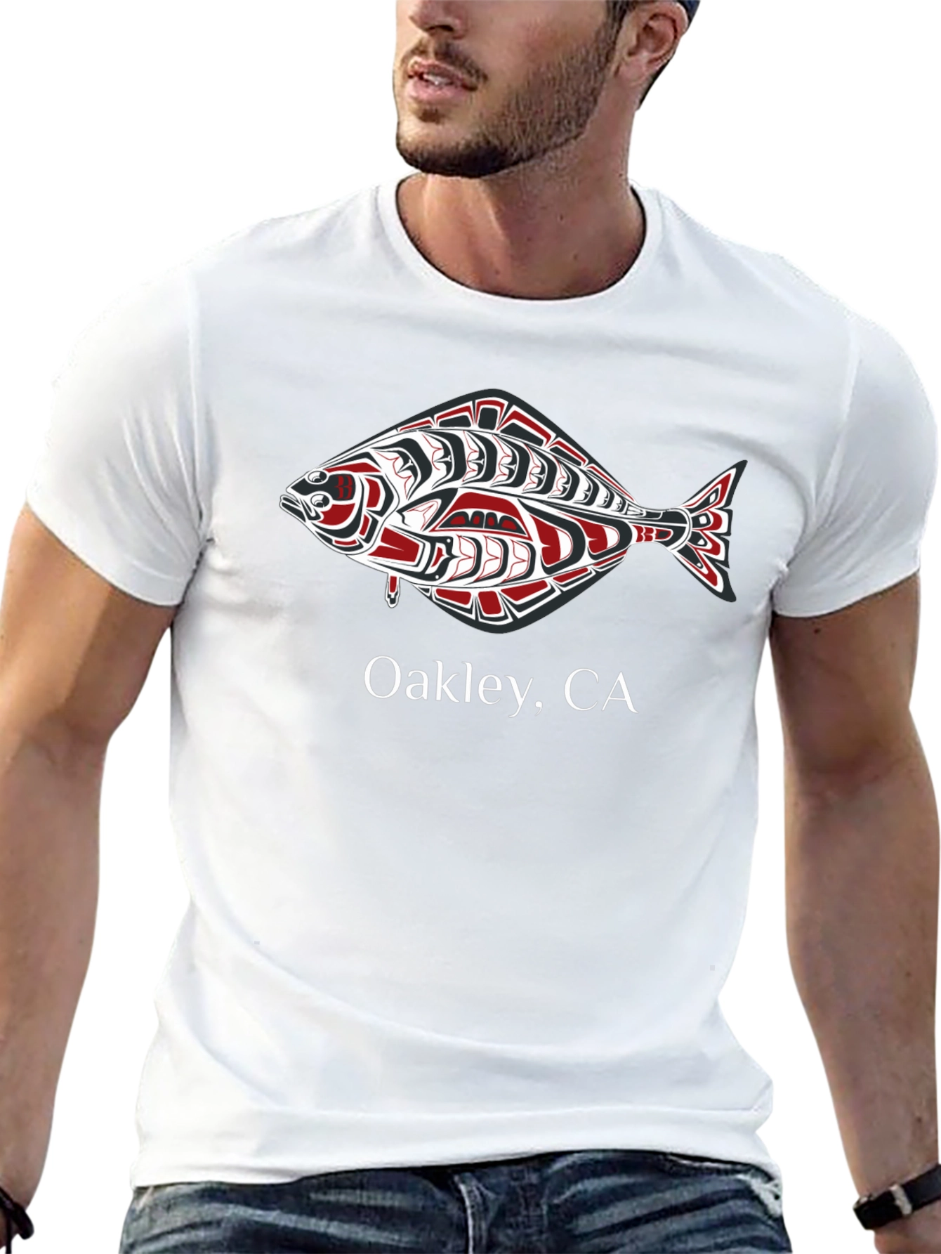Oakley CA Tribal Fish Graphic Tee - Black