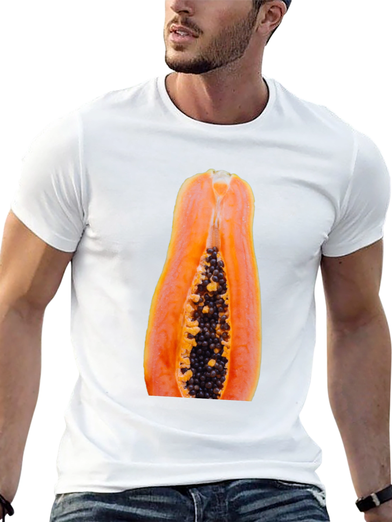 Papaya Graphic Tee - Funny Fruit T-Shirt