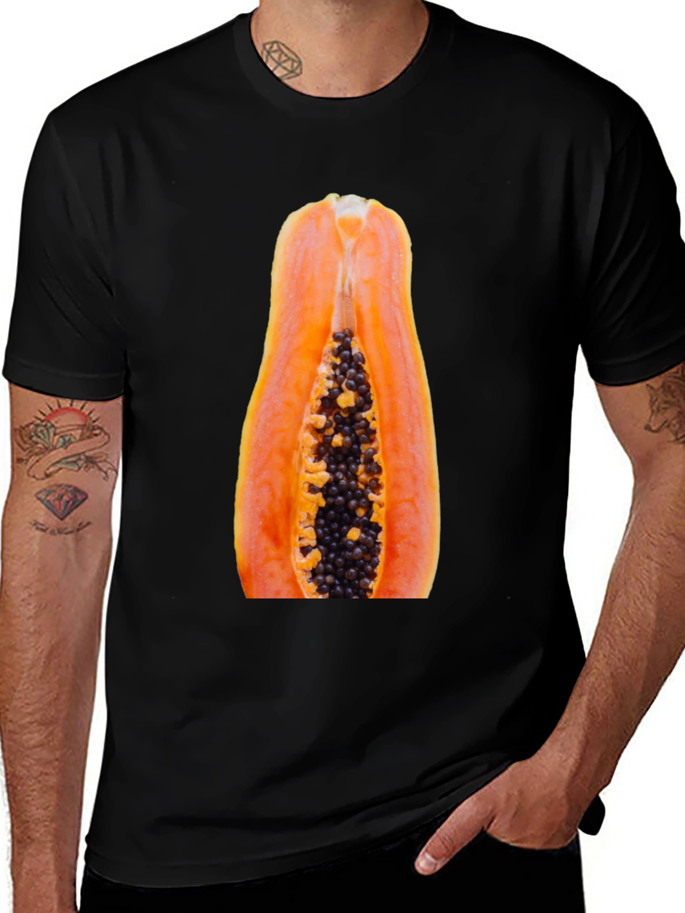 Papaya Graphic Tee - Funny Fruit T-Shirt