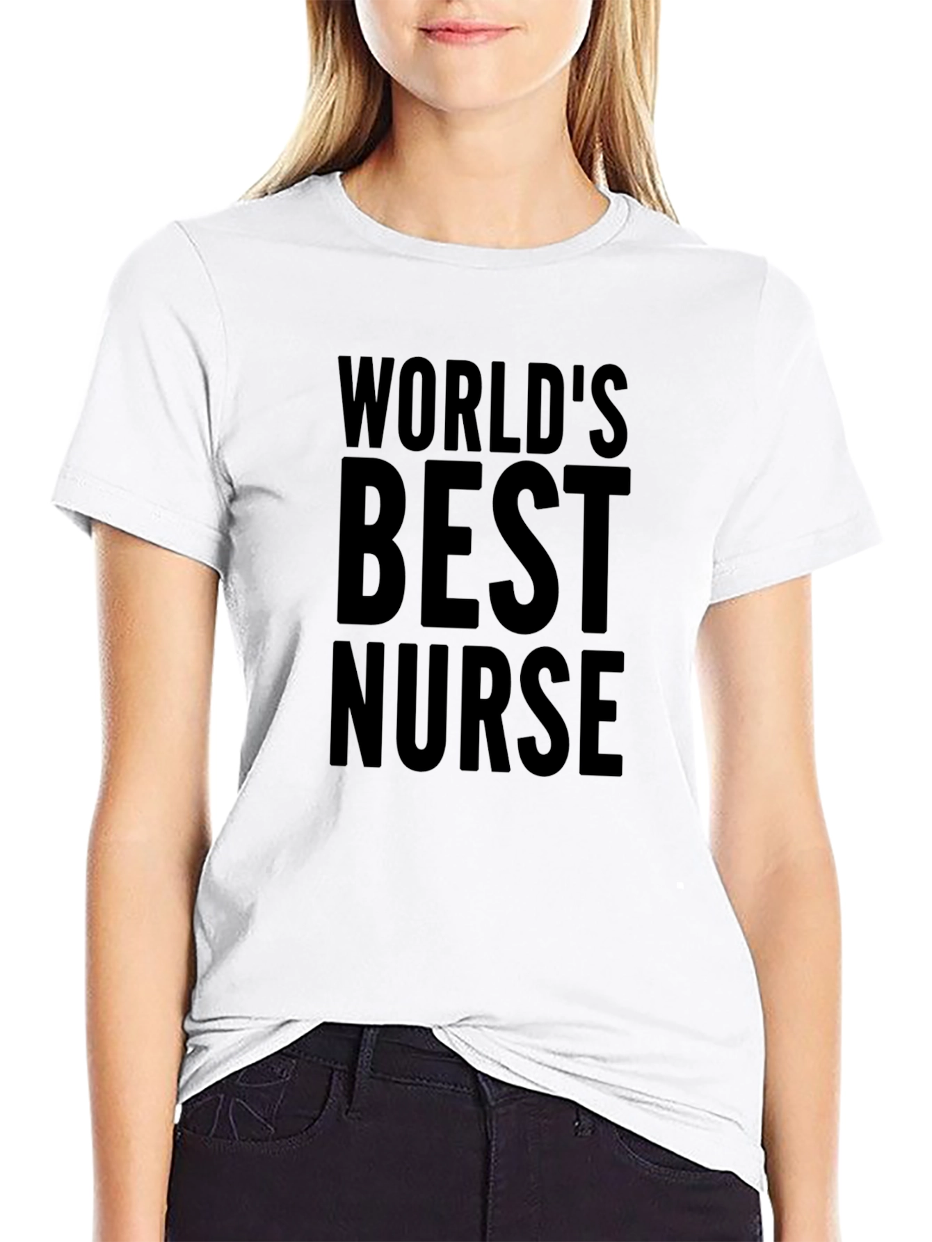 Worlds Best Nurse Graphic Tee - Black