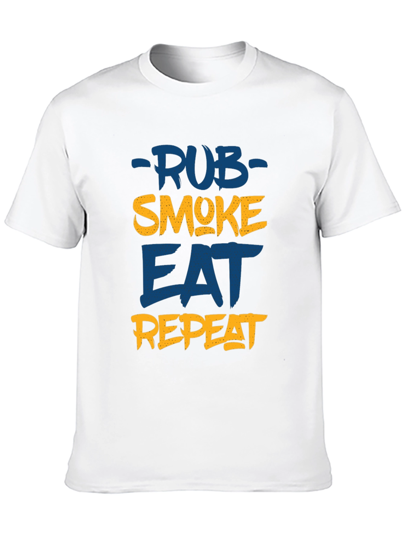 Rub Smoke Eat Repeat Mens Black T-Shirt