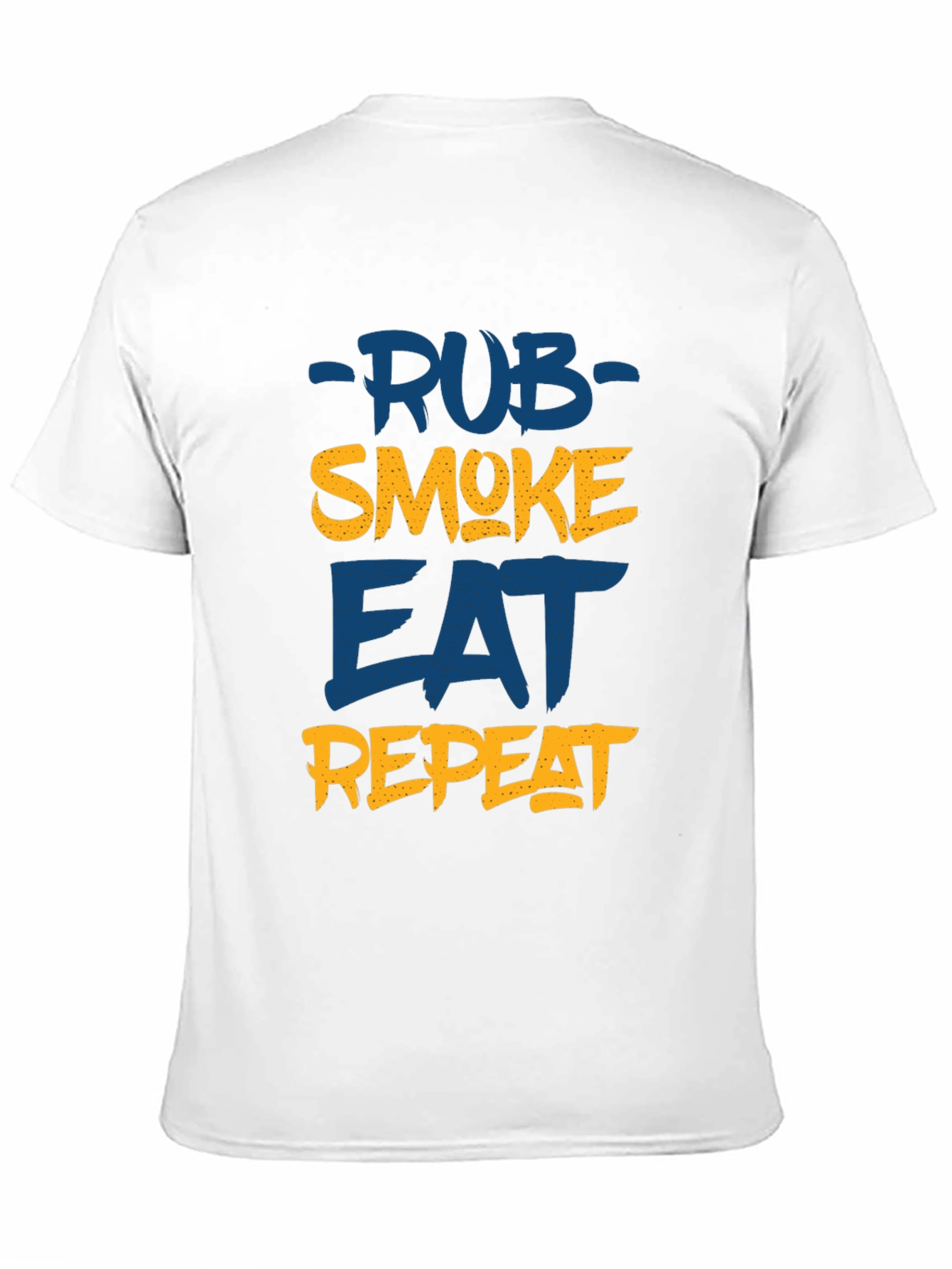 Rub Smoke Eat Repeat Mens Black T-Shirt
