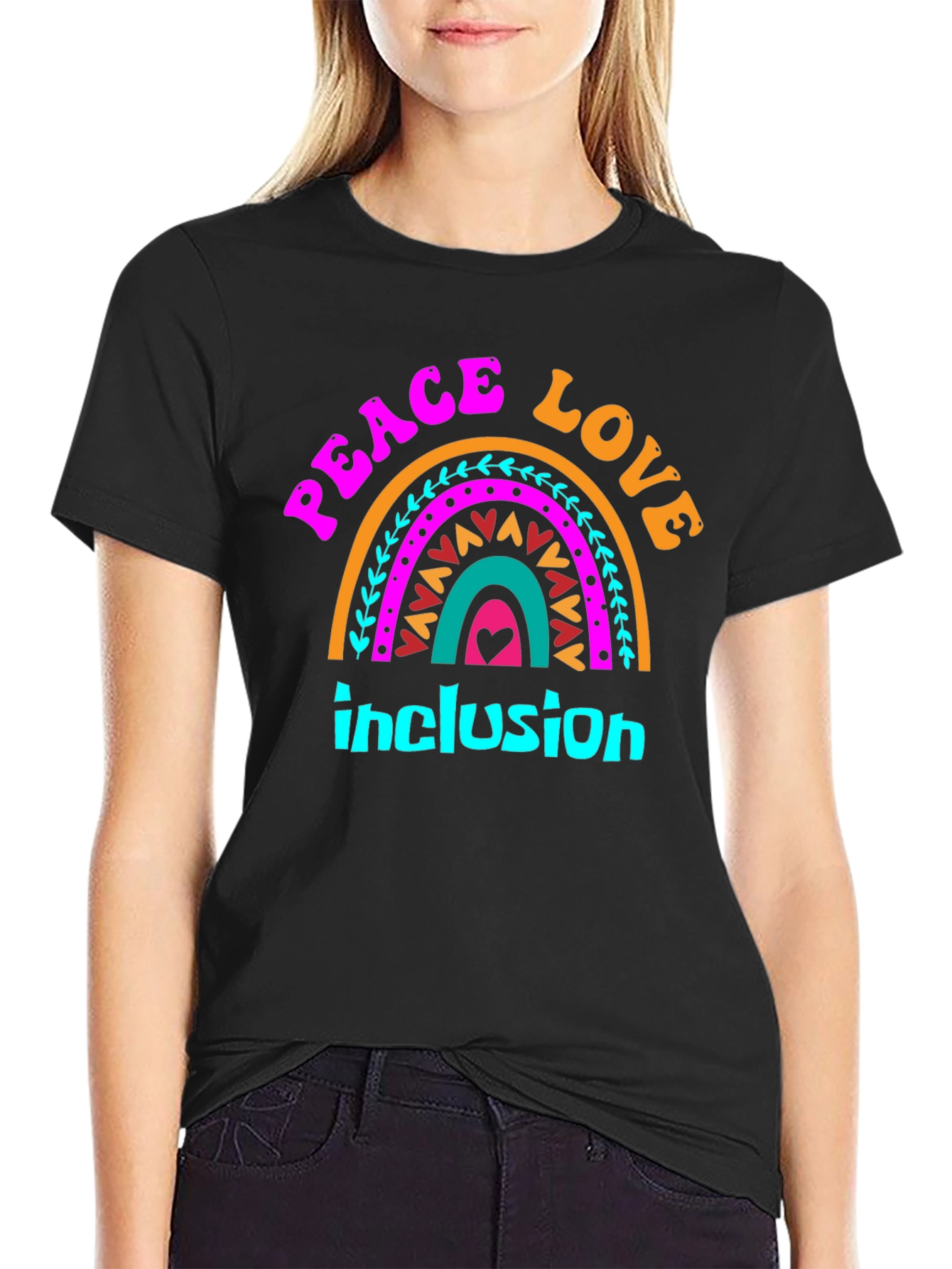 Peace Love Inclusion Graphic Tee