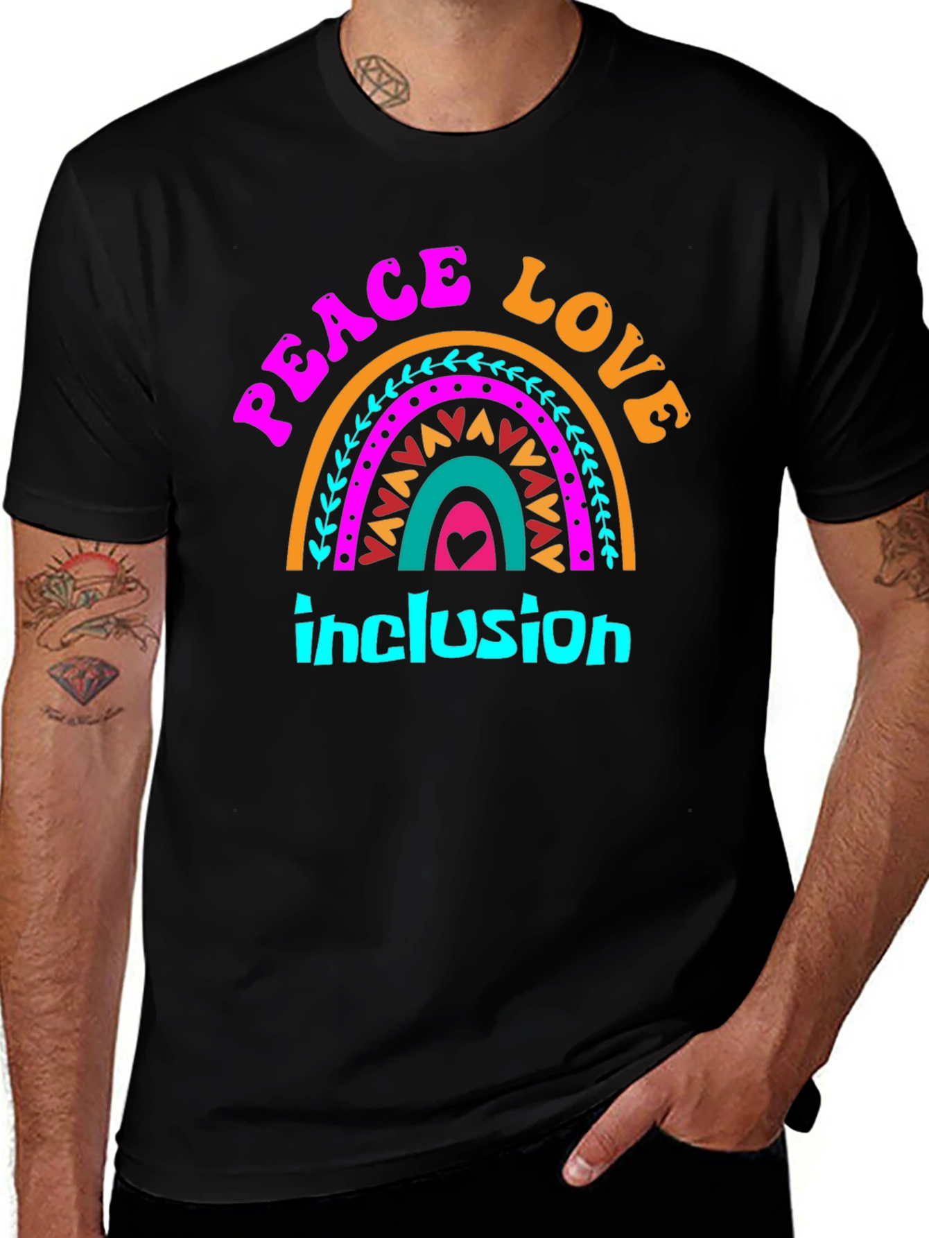 Peace Love Inclusion Graphic Tee