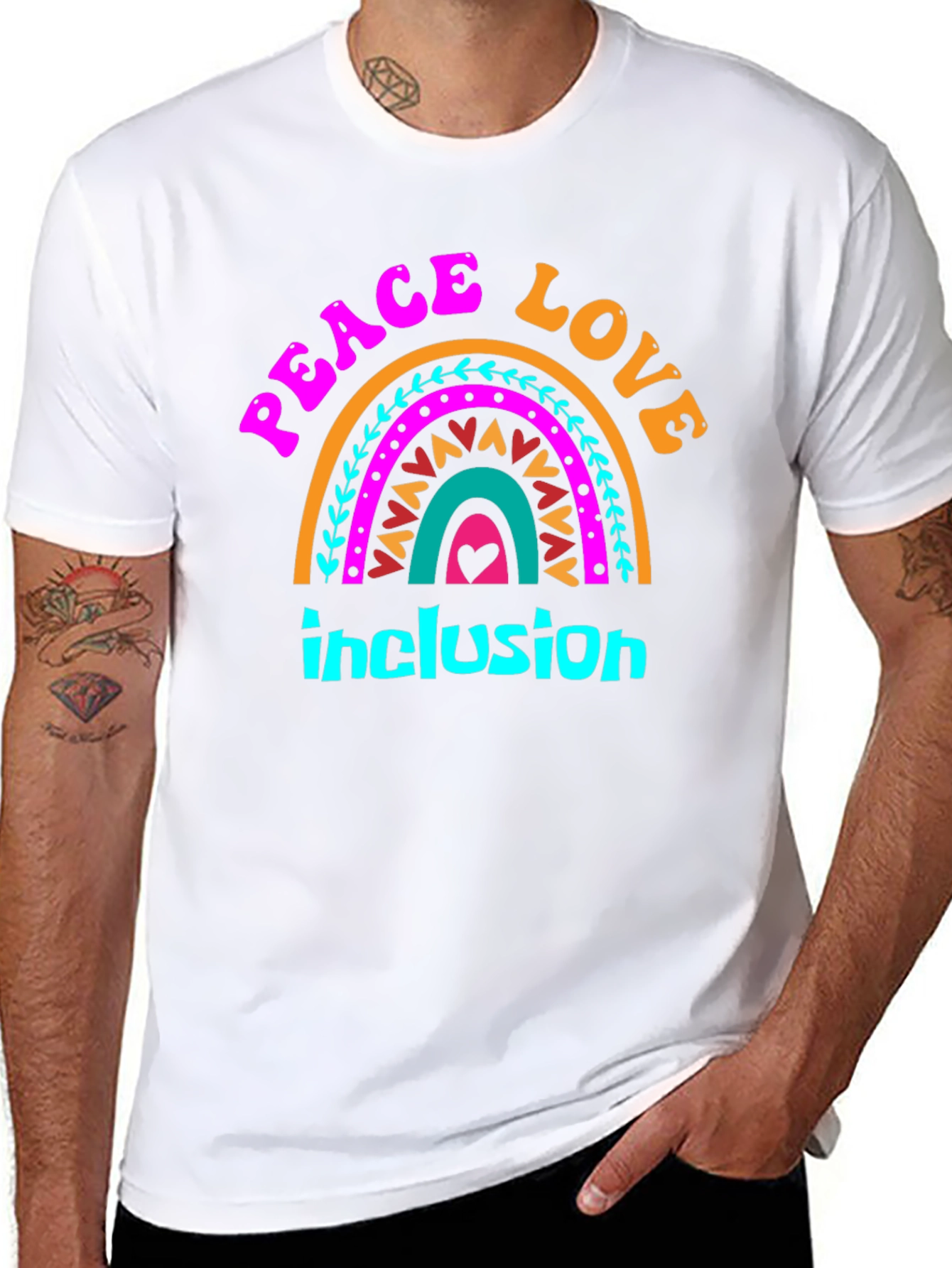 Peace Love Inclusion Graphic Tee