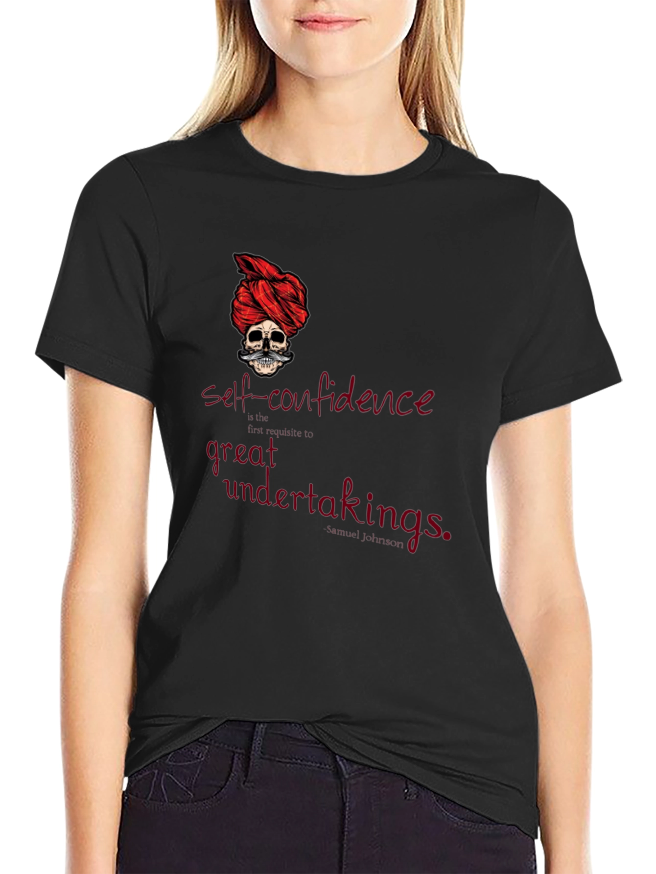 Skull Turban Graphic Tee - Self-Confidence Shirt