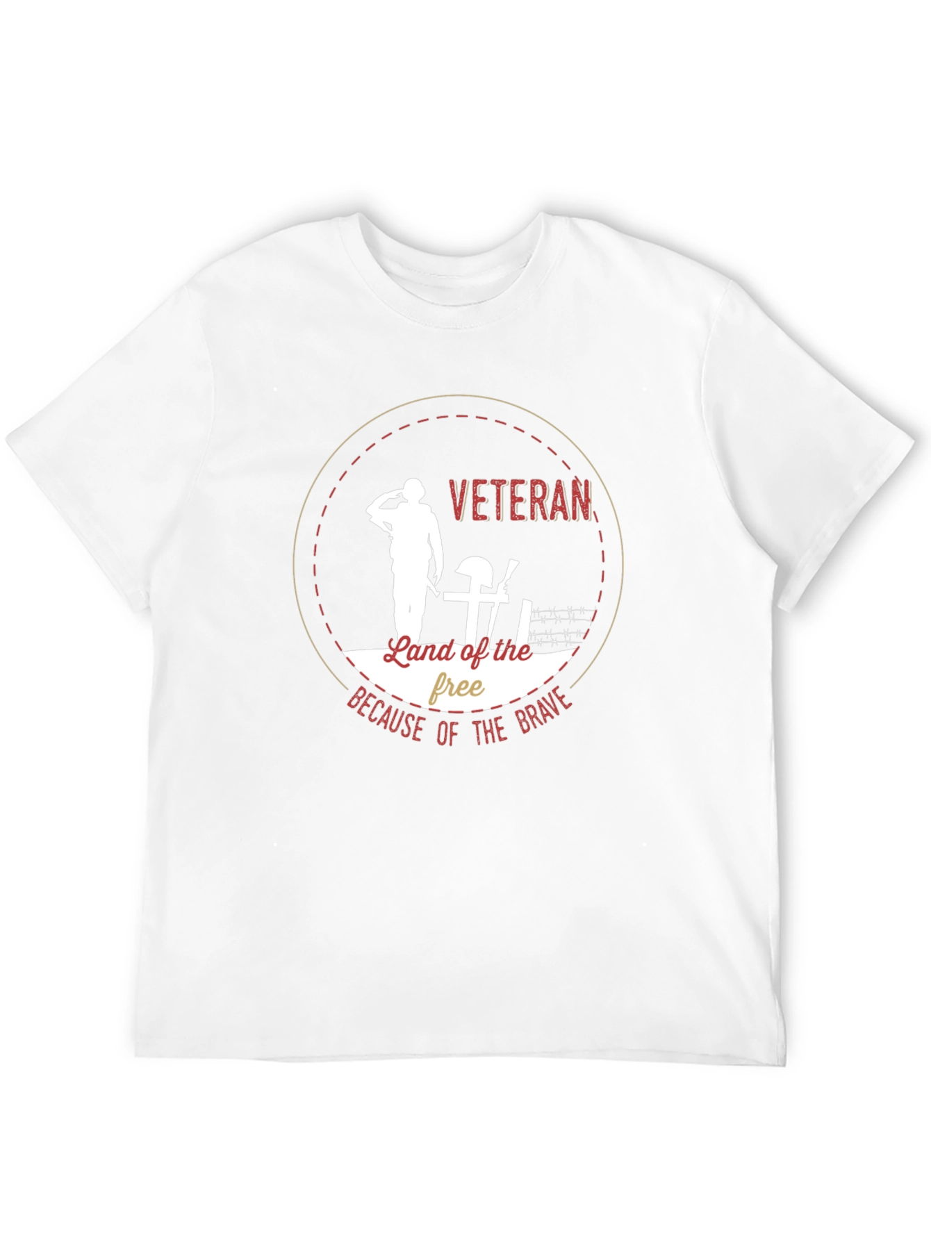 Veteran Land of the Free Graphic T-Shirt