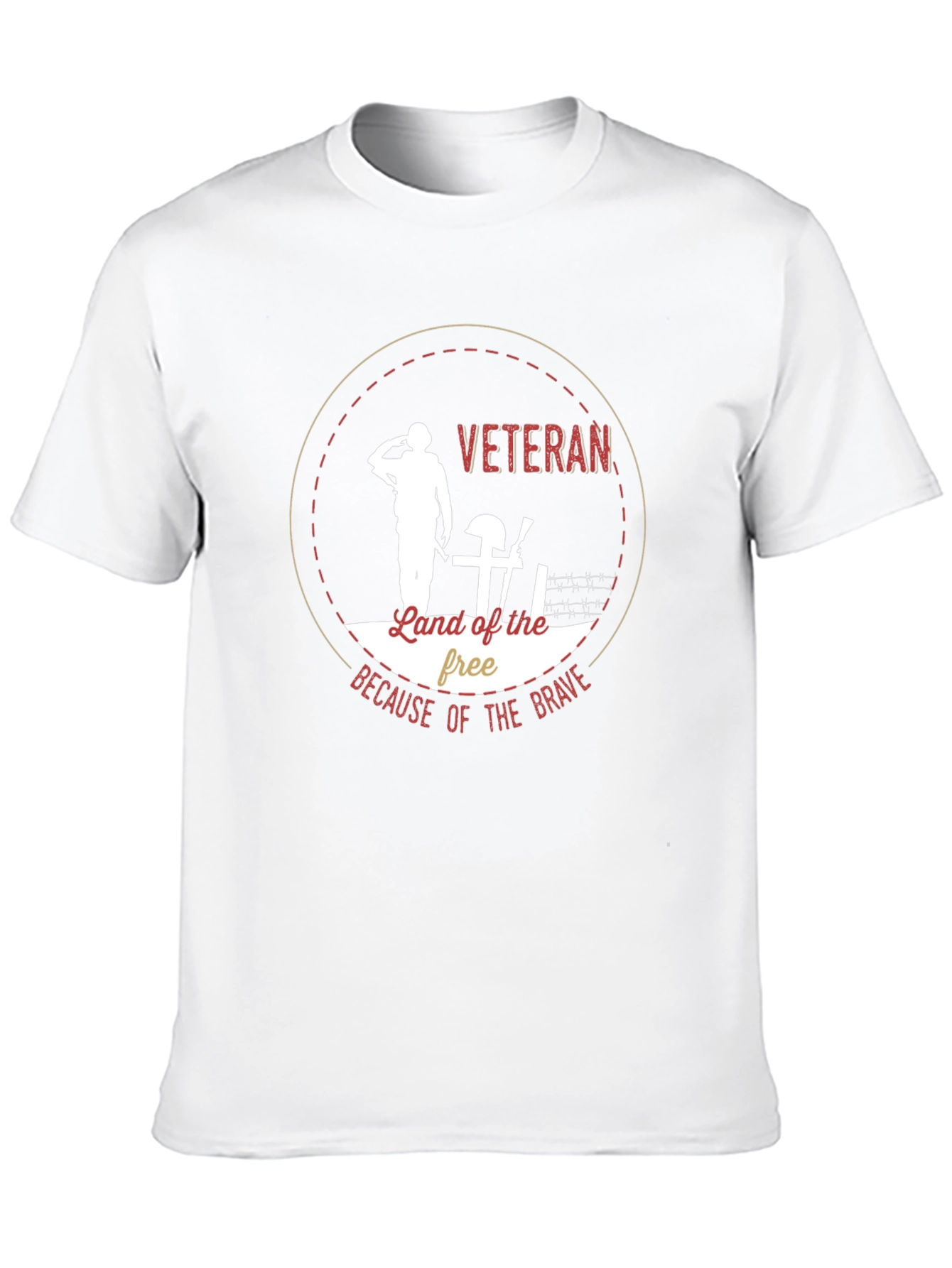 Veteran Land of the Free Graphic T-Shirt