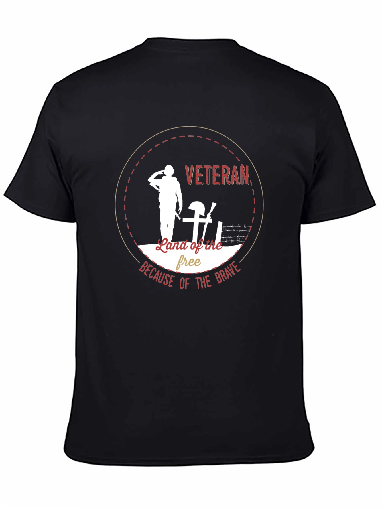 Veteran Land of the Free Graphic T-Shirt