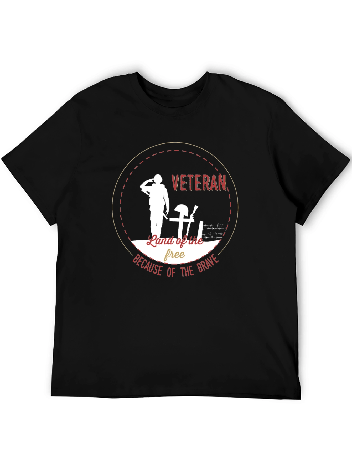 Veteran Land of the Free Graphic T-Shirt