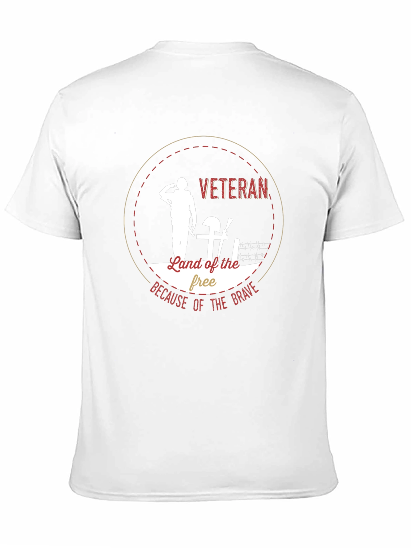 Veteran Land of the Free Graphic T-Shirt