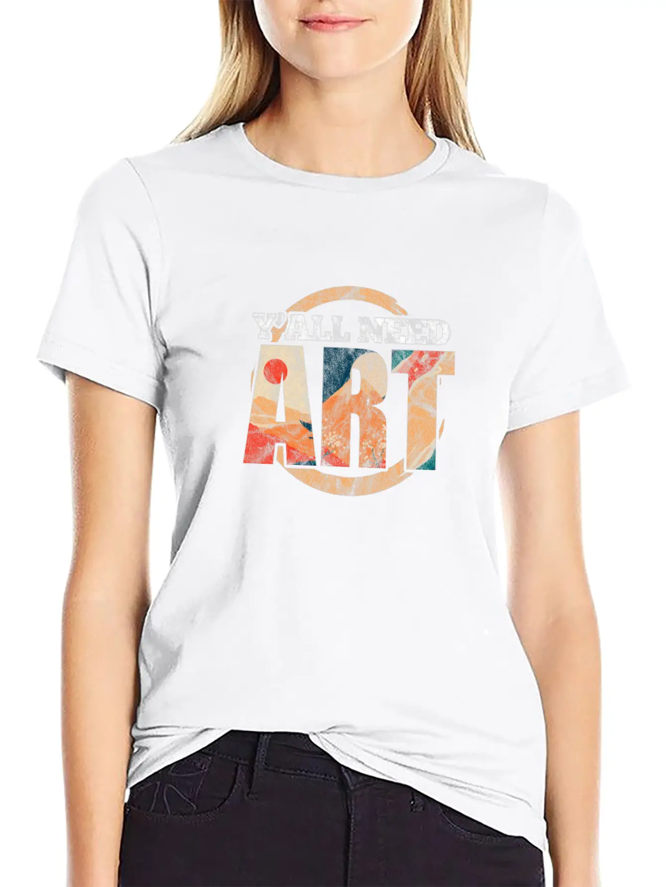 Y'All Need Art Art Teacher Lightweight Cotton T-Shirt – Daily Comfort Graphic Shirt