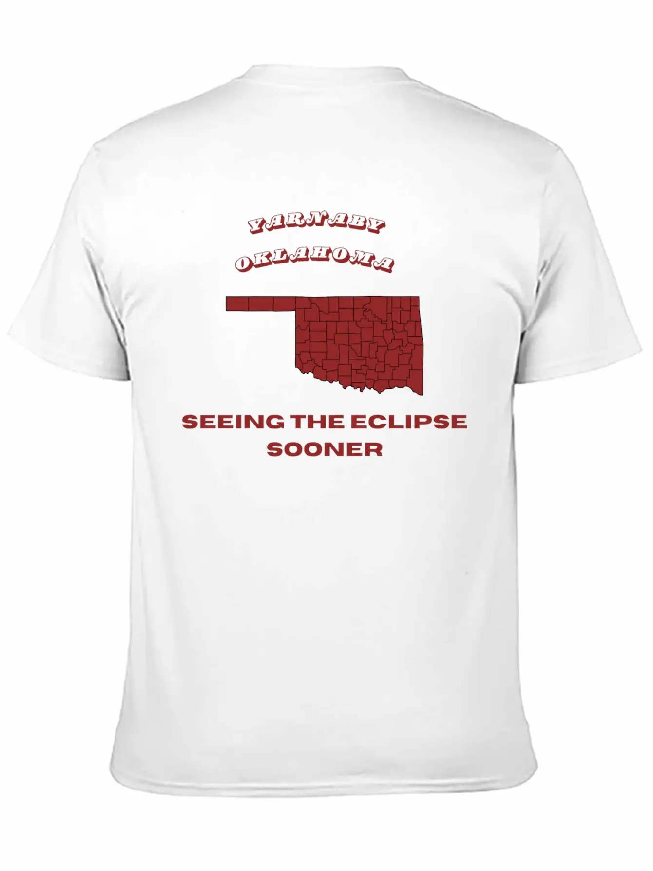Yarnaby Oklahoma Solar Eclipse Lightweight Cotton T-Shirt – Daily Comfort Graphic Shirt