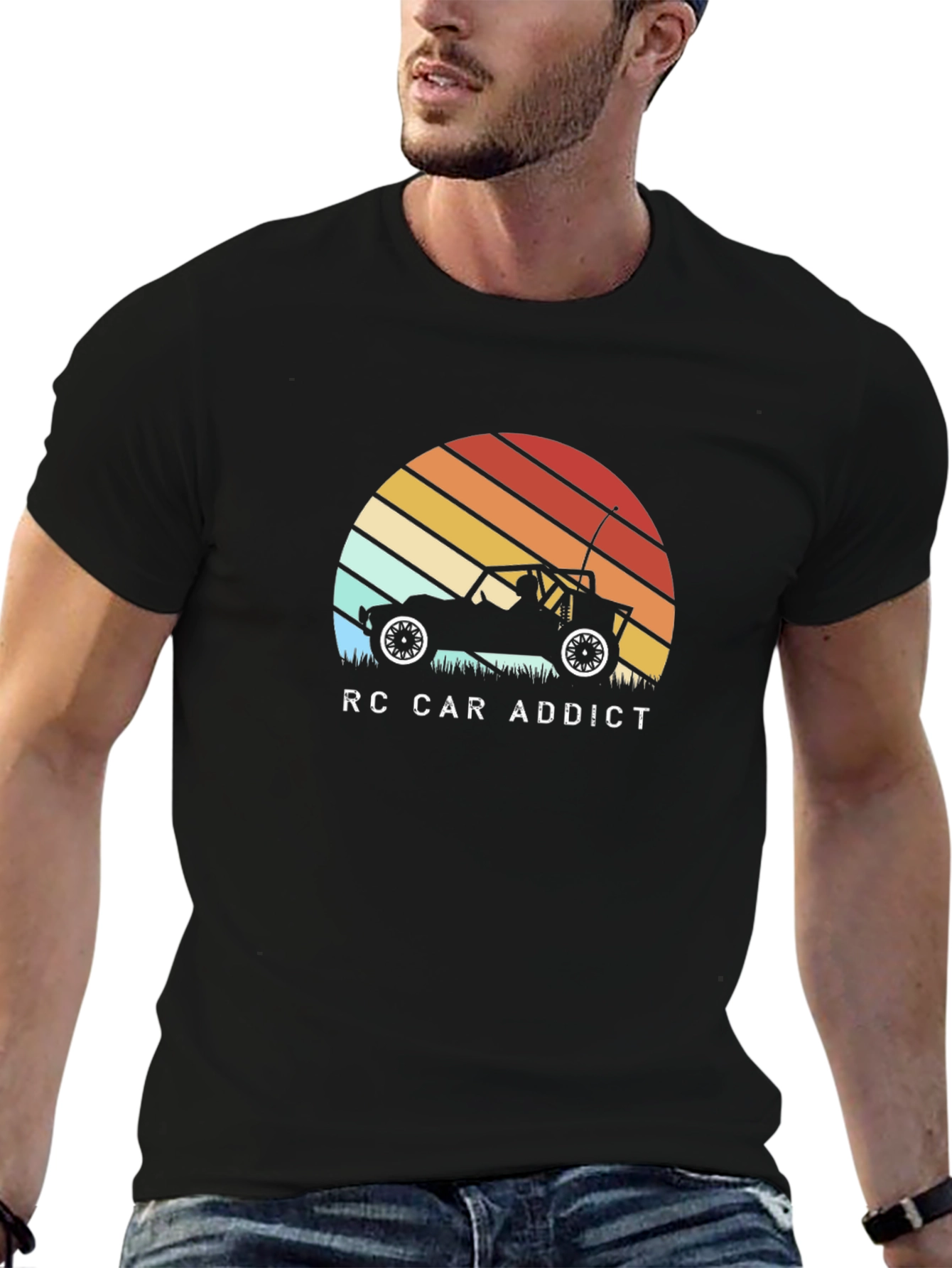 RC Car Addict T-Shirt - Sunset Design