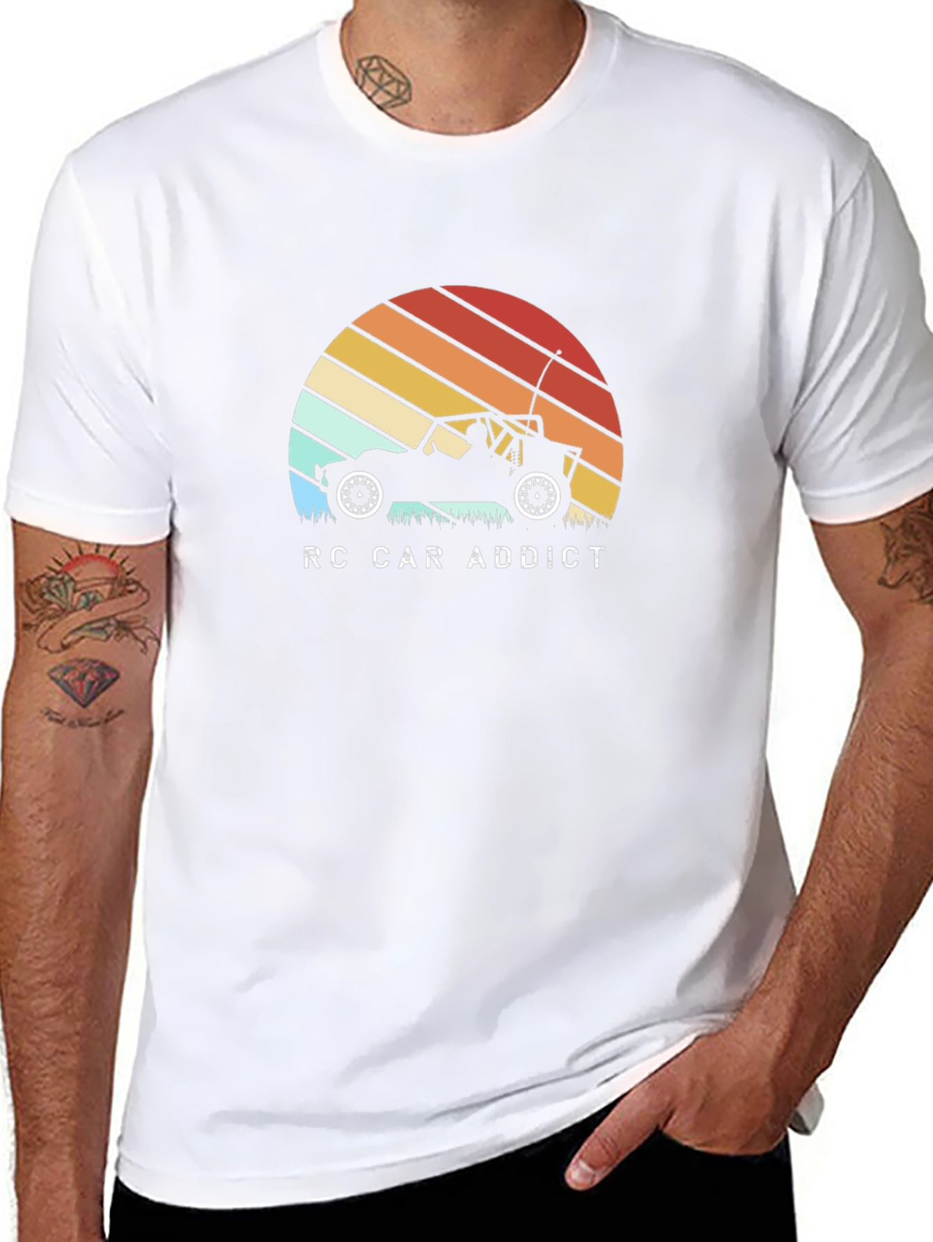 RC Car Addict T-Shirt - Sunset Design
