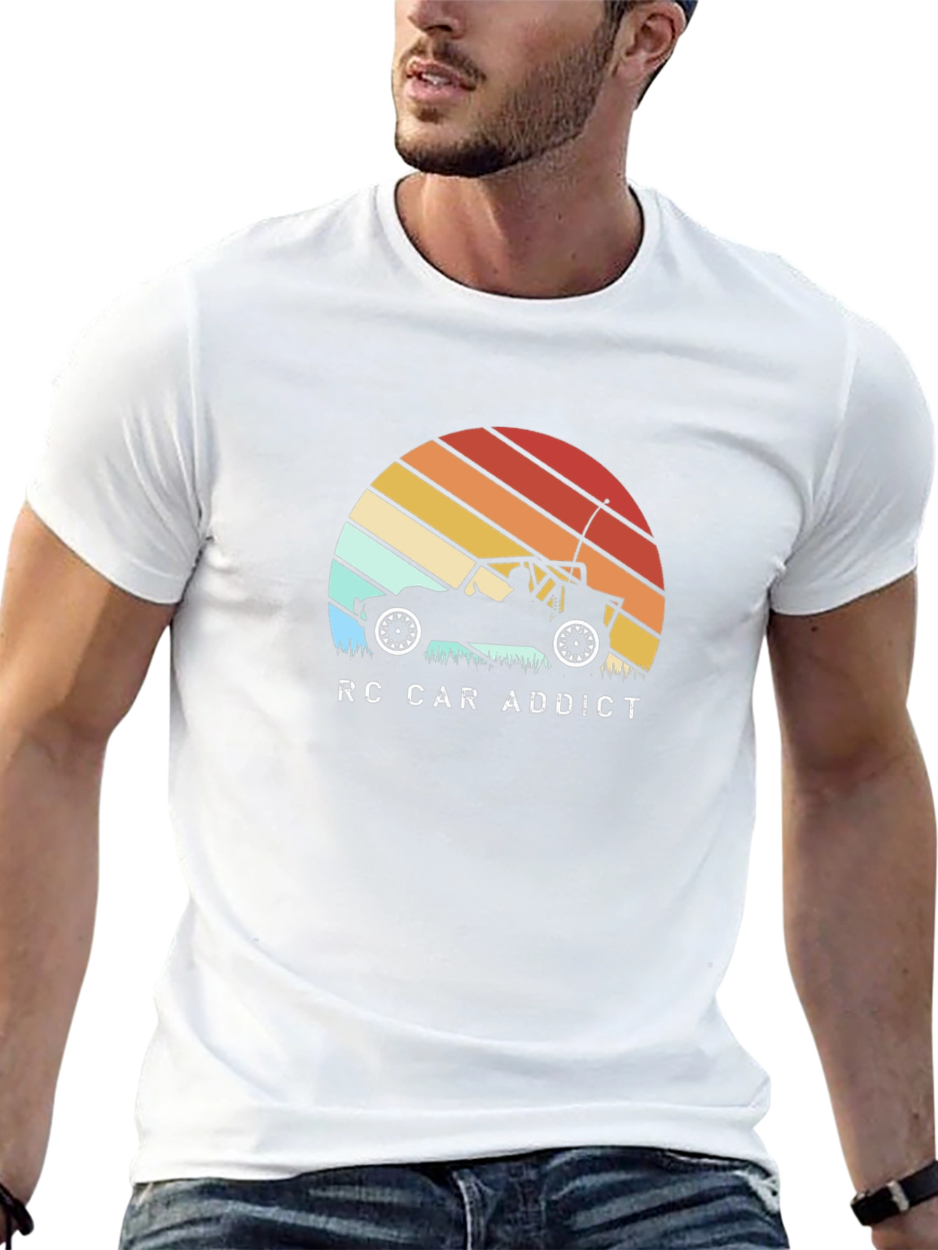 RC Car Addict T-Shirt - Sunset Design