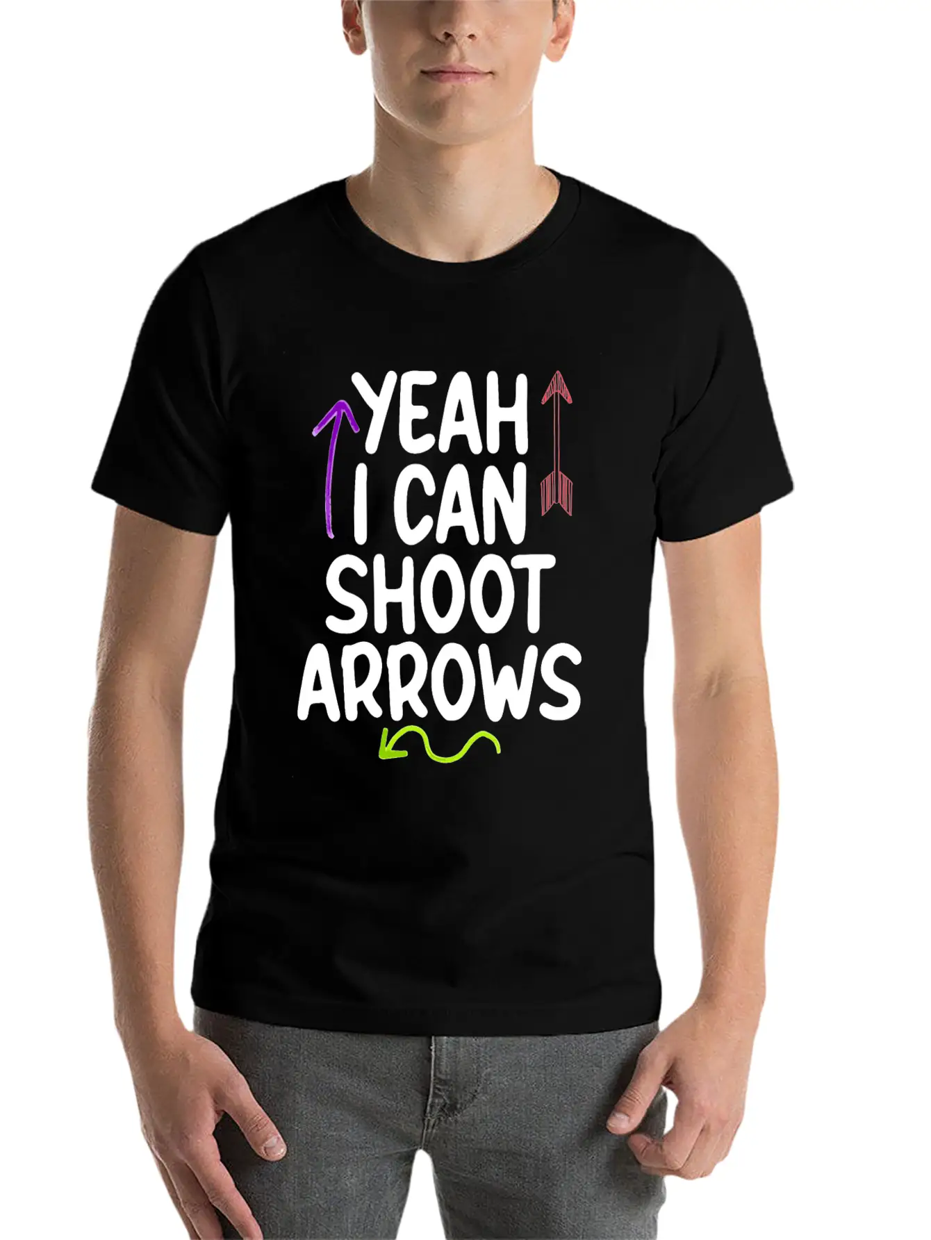 Yeah I Can Shoot Arrows 2 Lightweight Cotton T-Shirt – Daily Comfort Graphic Shirt