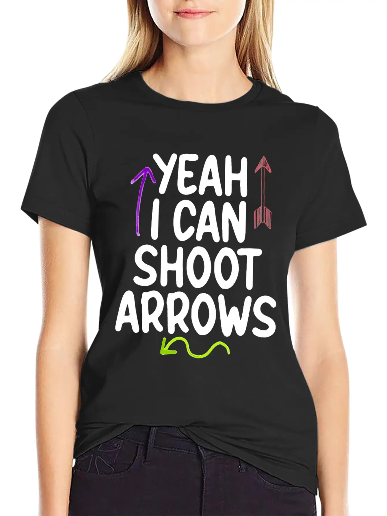 Yeah I Can Shoot Arrows 2 Lightweight Cotton T-Shirt – Daily Comfort Graphic Shirt