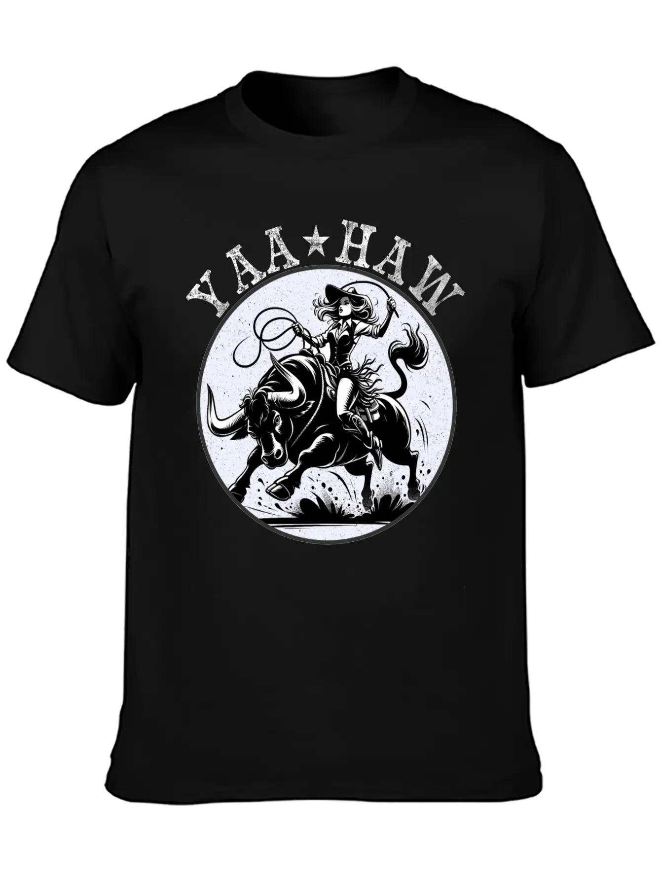 Yeehaw Howdy Girl Riding Shirt Unisex Casual T-Shirt – Clean Design For Daily Comfort