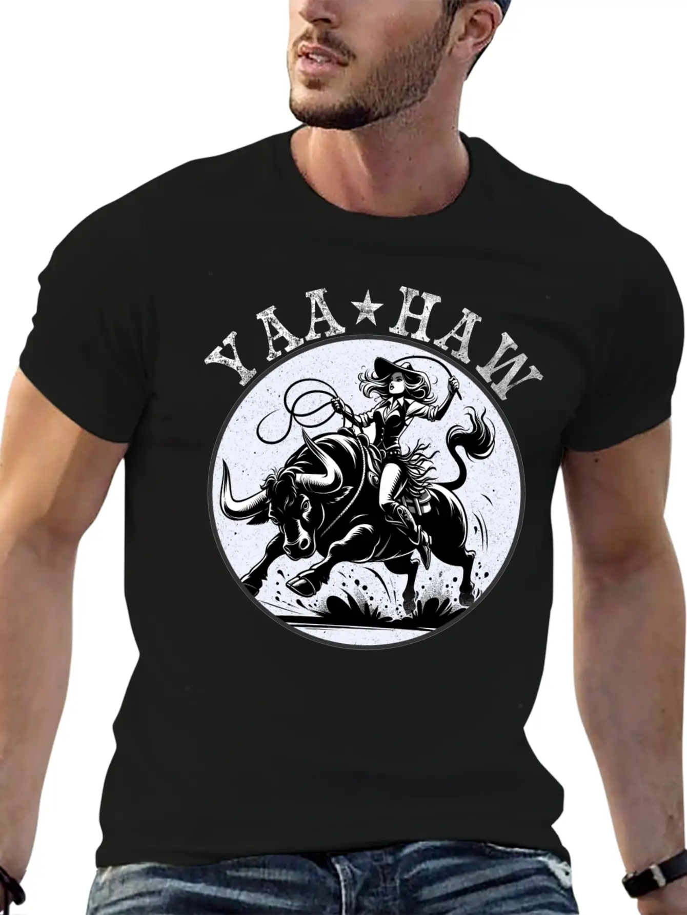 Yeehaw Howdy Girl Riding Shirt Unisex Casual T-Shirt – Clean Design For Daily Comfort