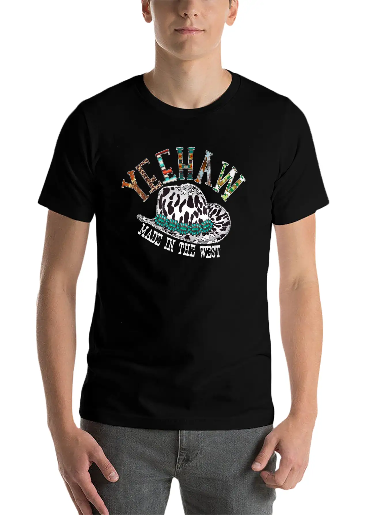 Yeehaw Made In The West Unisex Casual T-Shirt – Clean Design For Daily Comfort