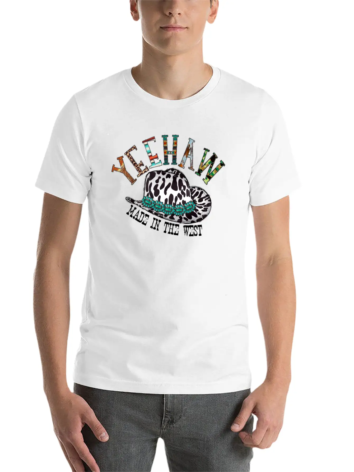 Yeehaw Made In The West Unisex Casual T-Shirt – Clean Design For Daily Comfort