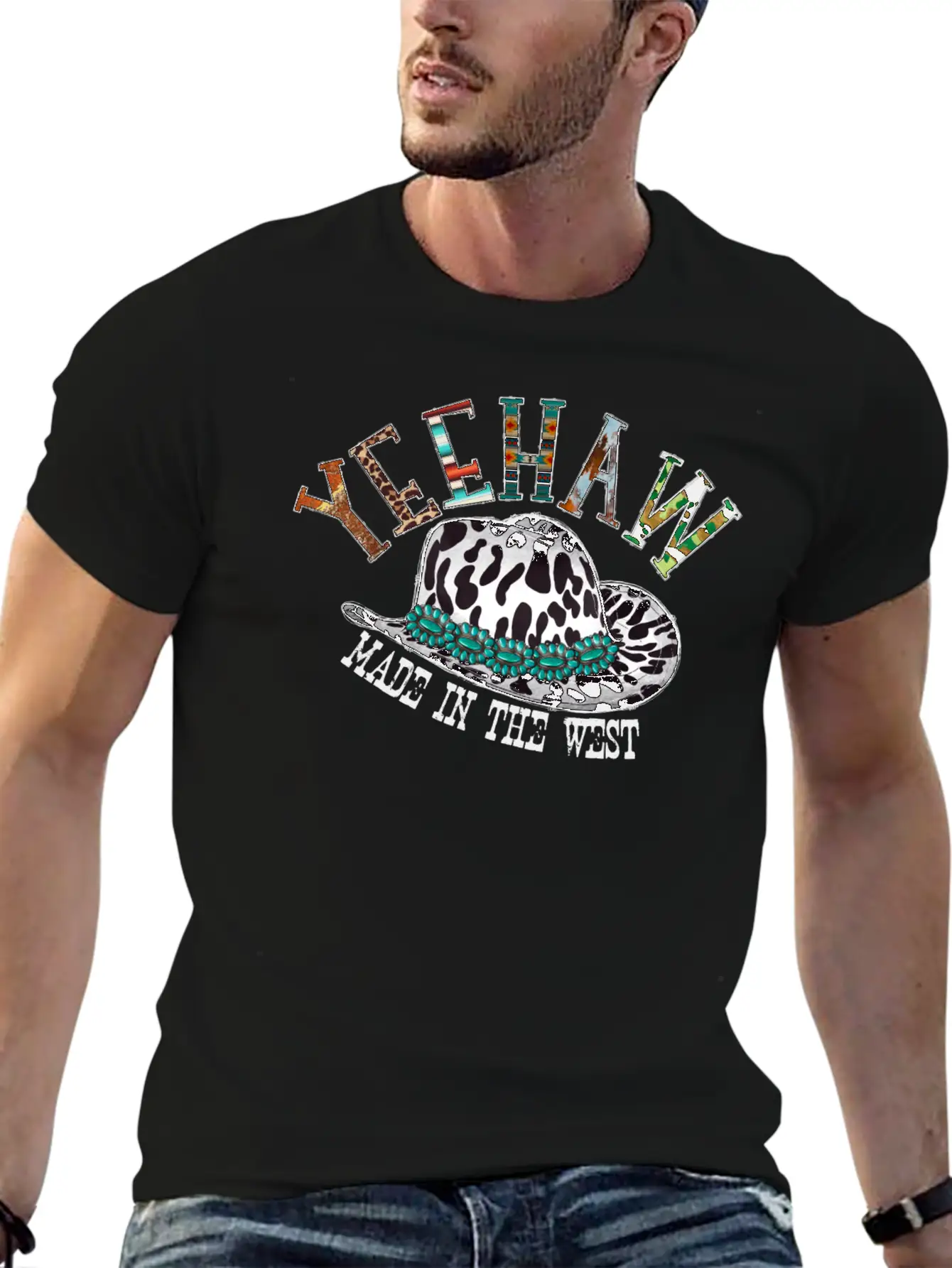 Yeehaw Made In The West Unisex Casual T-Shirt – Clean Design For Daily Comfort
