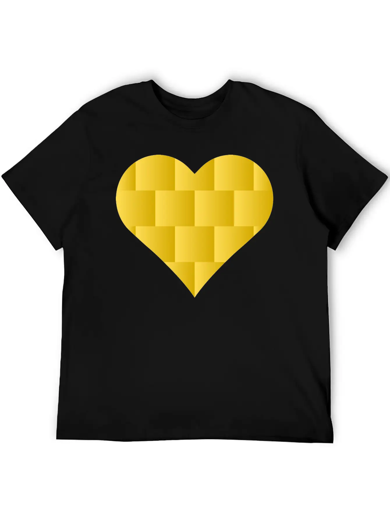 Yellow Cute Heart Icon Basic Graphic T-Shirt – Daily Comfort In Soft Cotton