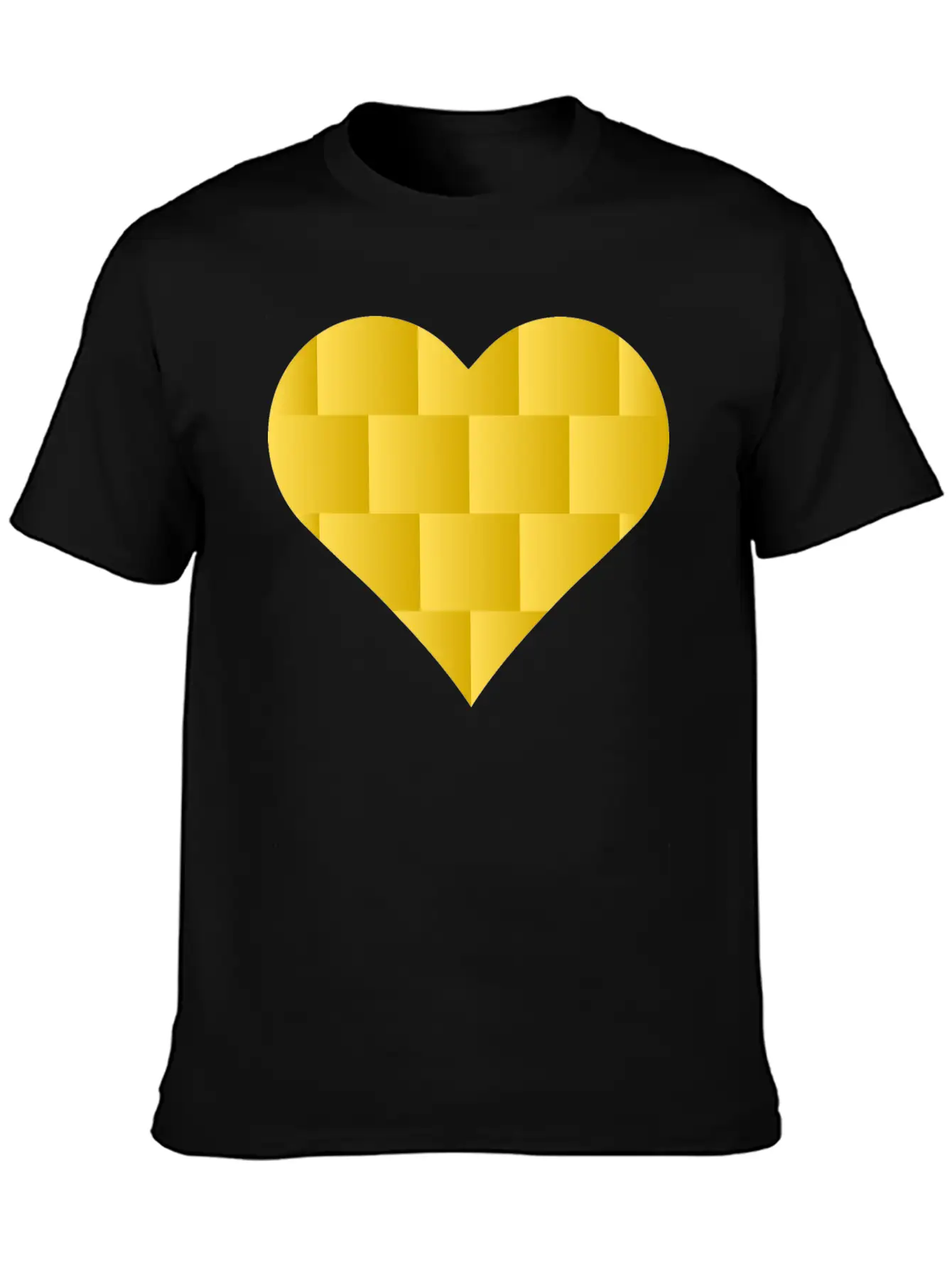 Yellow Cute Heart Icon Basic Graphic T-Shirt – Daily Comfort In Soft Cotton