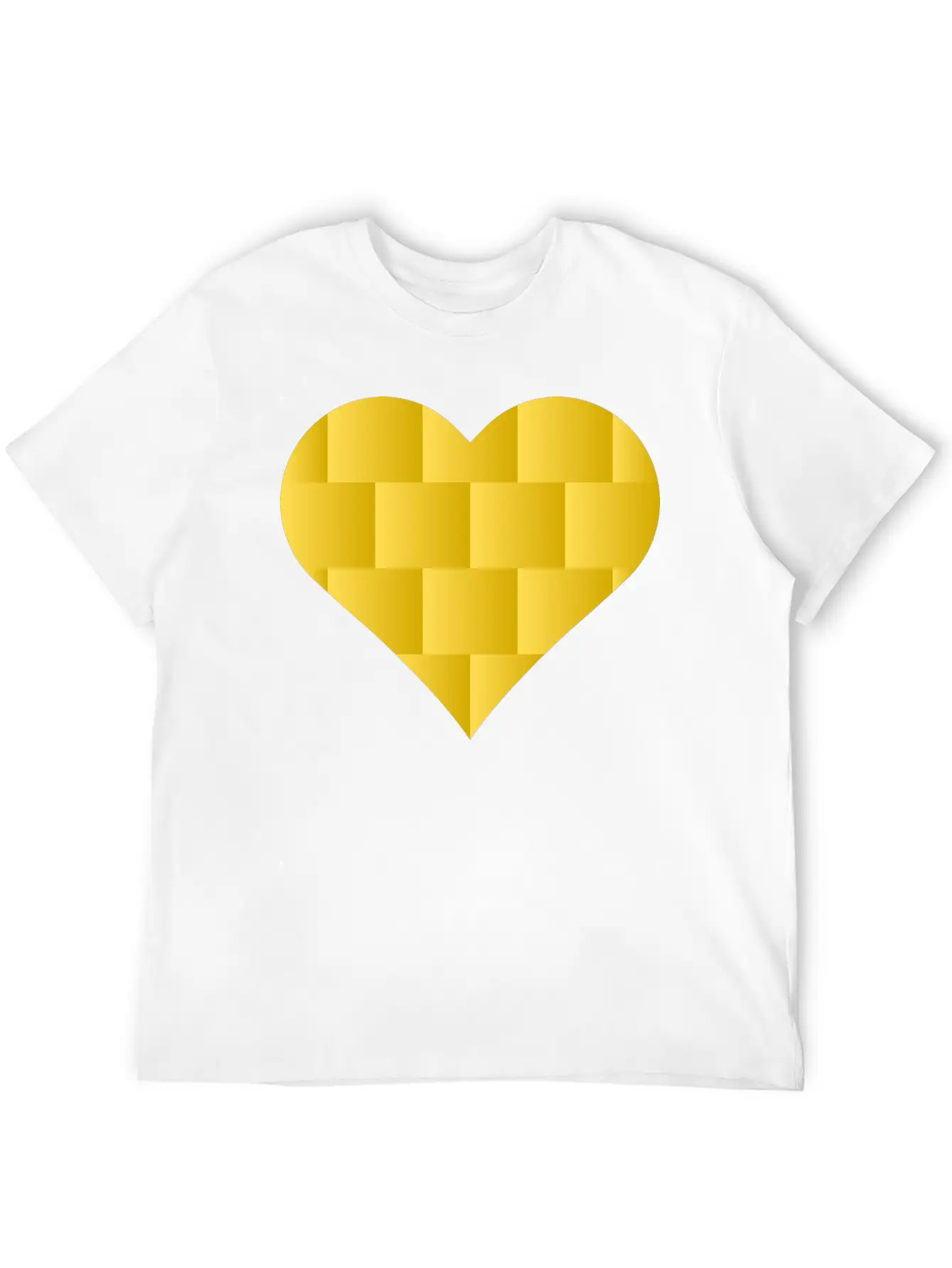 Yellow Cute Heart Icon Basic Graphic T-Shirt – Daily Comfort In Soft Cotton