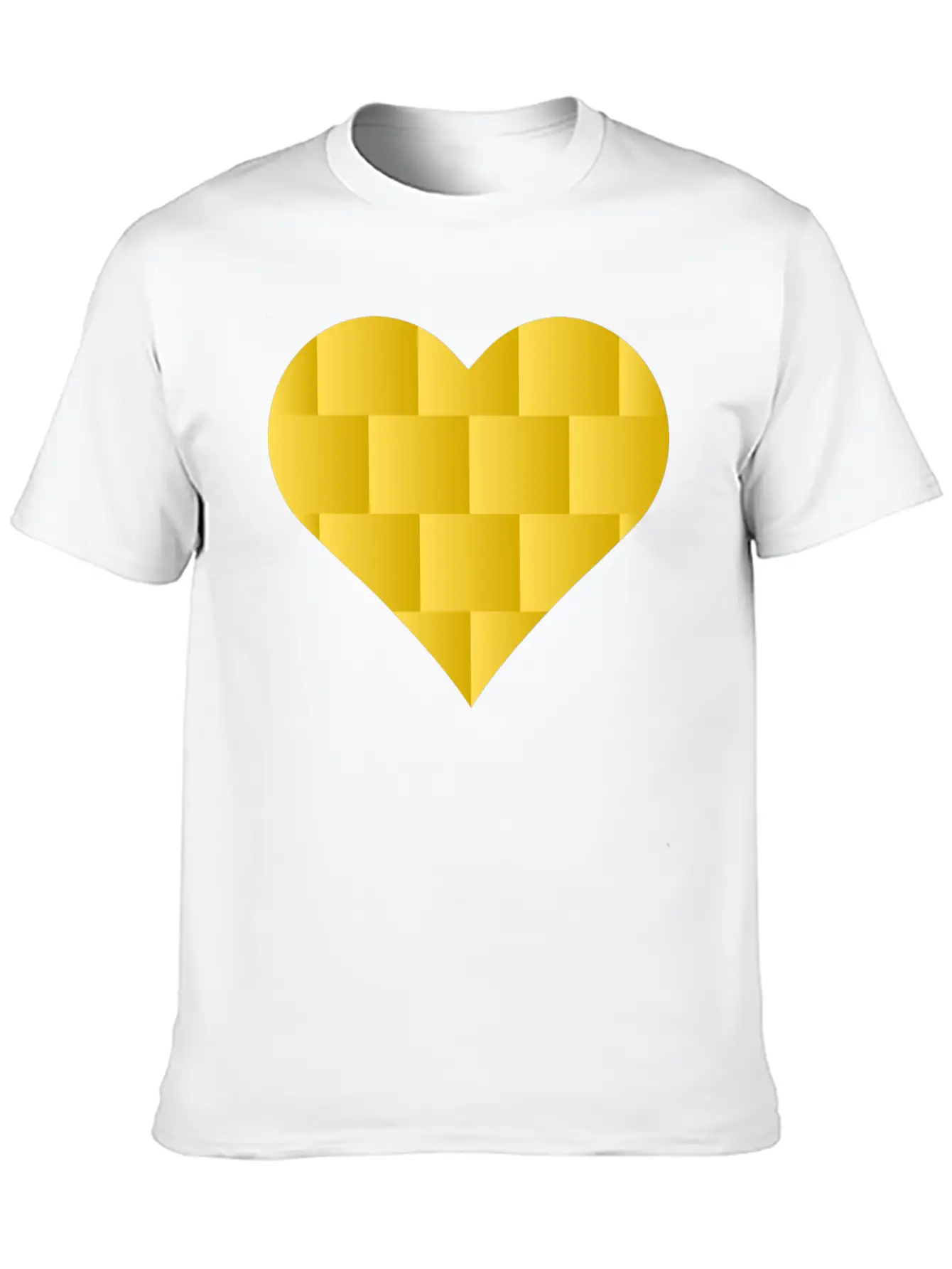 Yellow Cute Heart Icon Basic Graphic T-Shirt – Daily Comfort In Soft Cotton