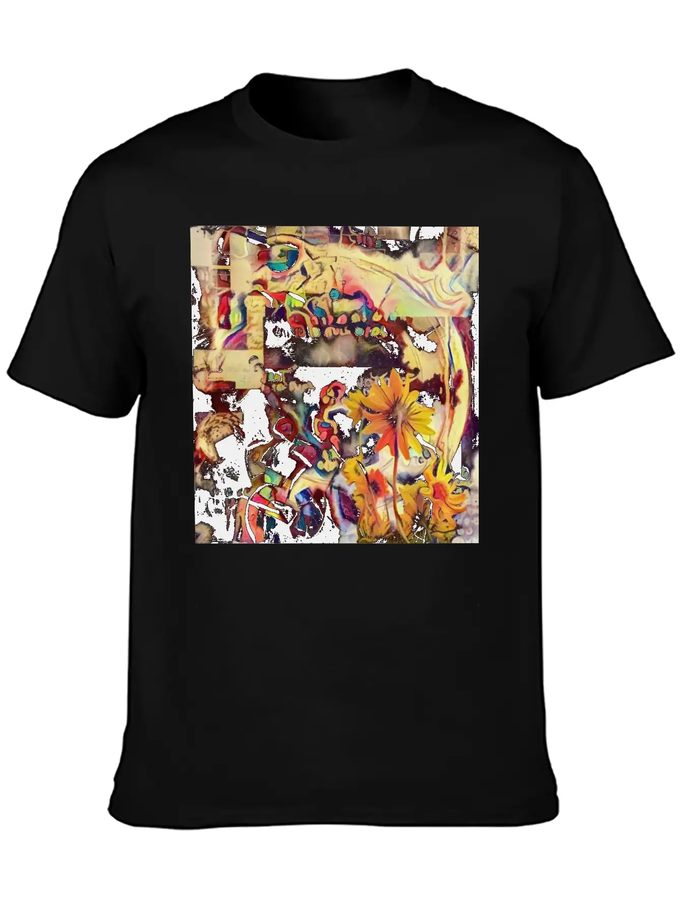 Yellow Flowers Classic Fit Graphic Tee For Daily Comfort – Unisex Cotton Shirt