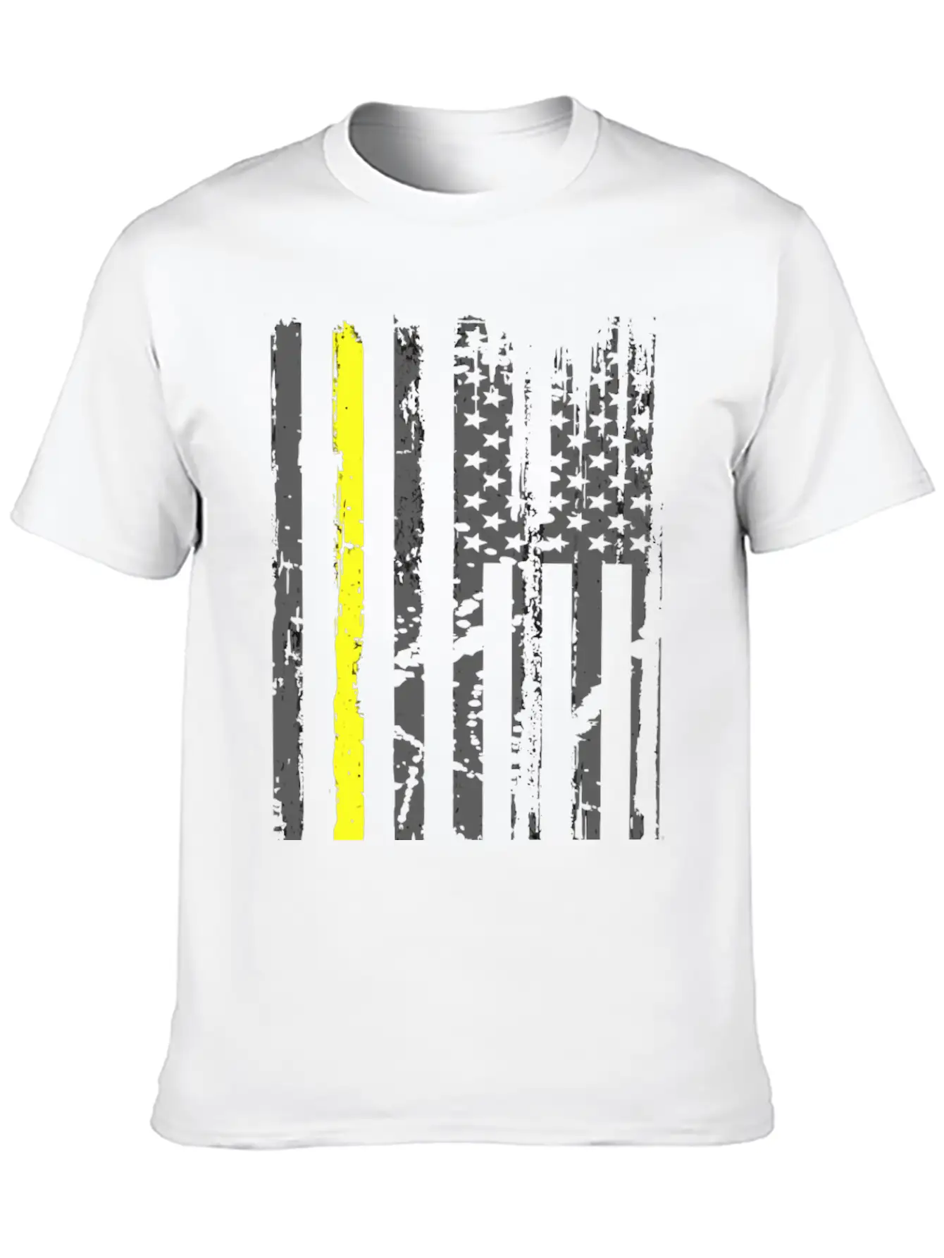 Yellow Line Towing American Flag Tow Truck Driver Basic Graphic T-Shirt – Daily Comfort In Soft Cotton