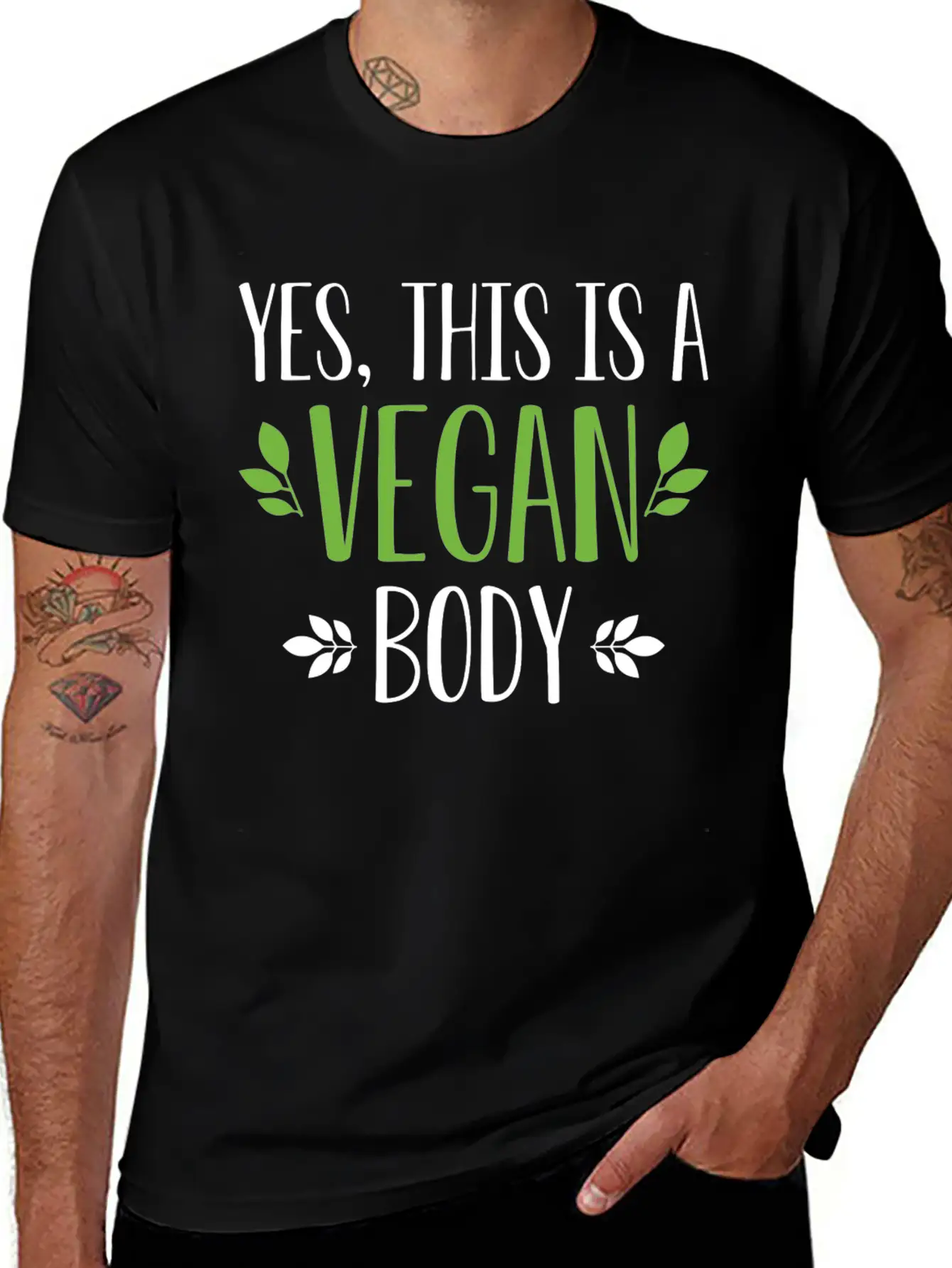 Yes This Is A Vegan Body Modern Fit Casual T-Shirt – Clean And Versatile Design