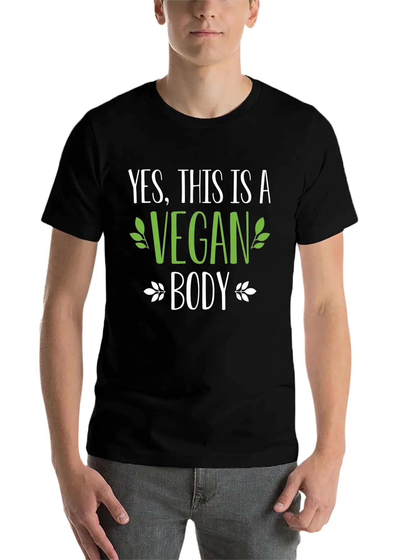 Yes This Is A Vegan Body Modern Fit Casual T-Shirt – Clean And Versatile Design
