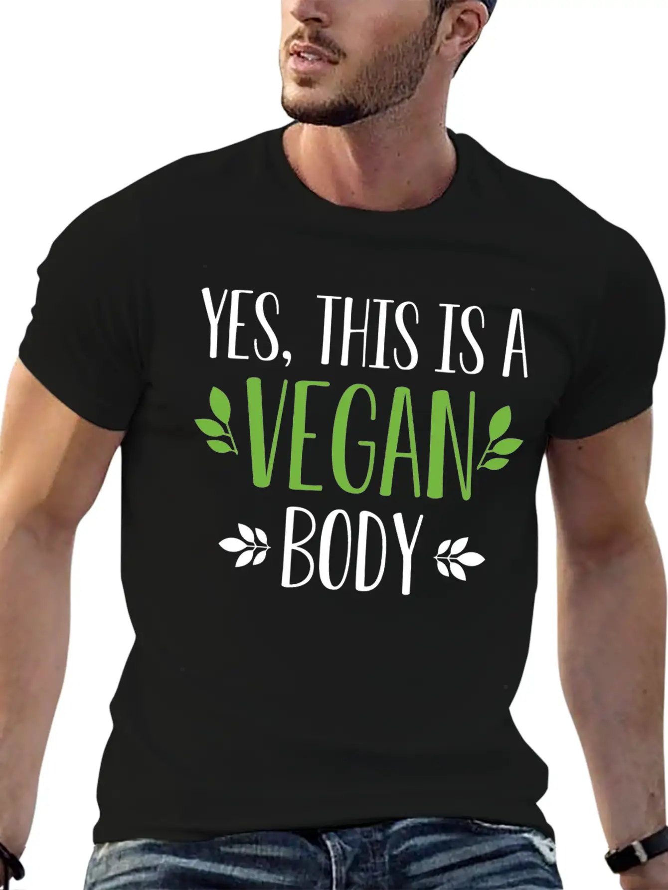 Yes This Is A Vegan Body Modern Fit Casual T-Shirt – Clean And Versatile Design