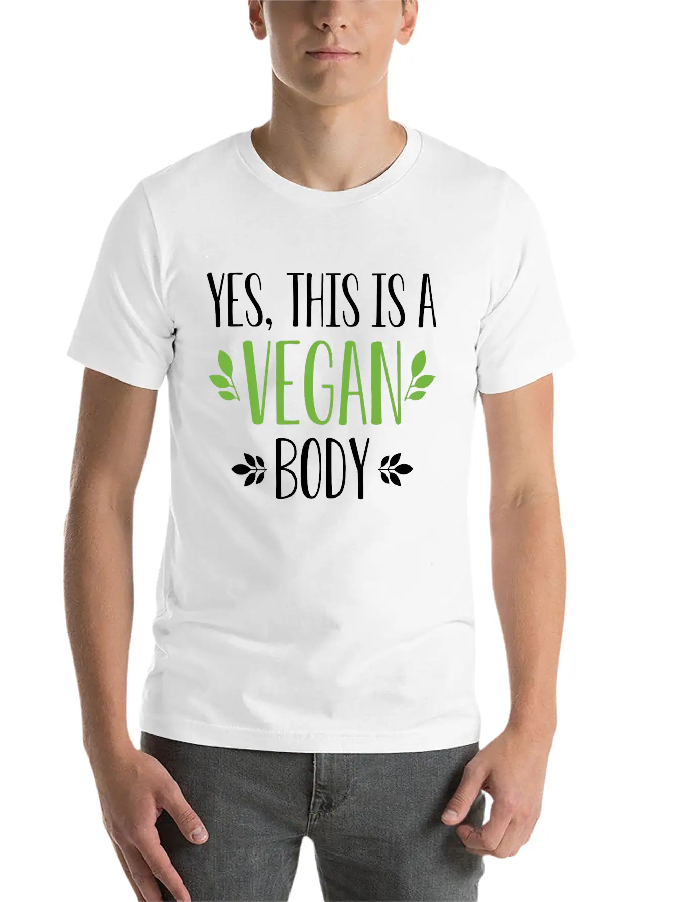 Yes This Is A Vegan Body Modern Fit Casual T-Shirt – Clean And Versatile Design