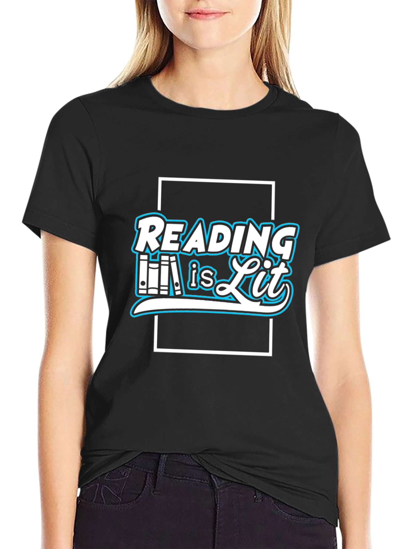 Reading Is Lit Black T-Shirt