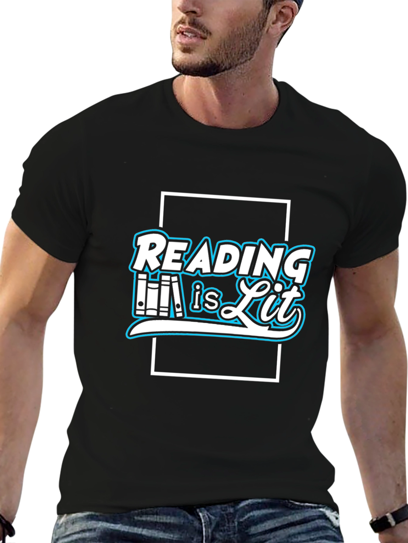 Reading Is Lit Black T-Shirt
