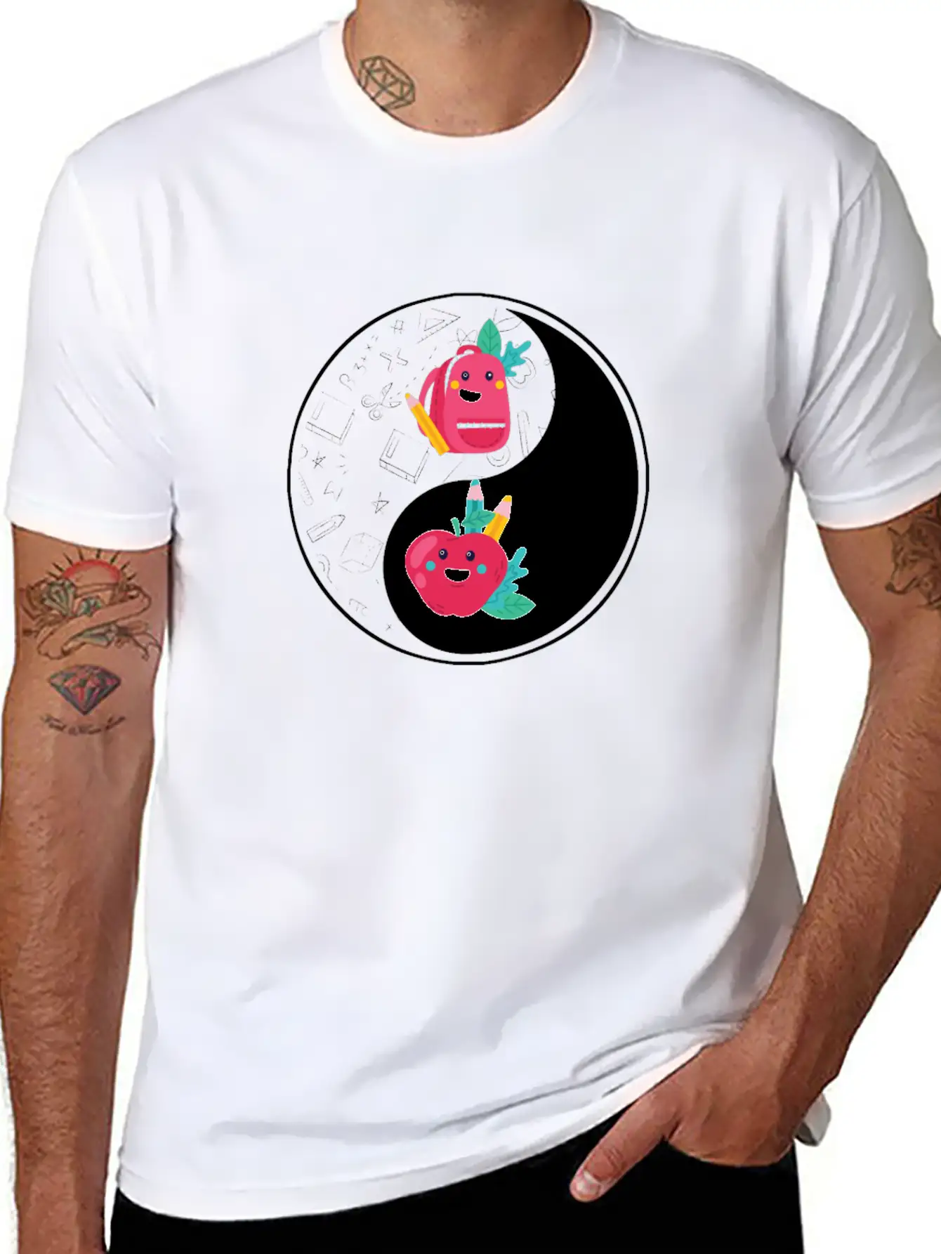 Yin Yang Teacher 1st Grade School Teaching Unisex Casual T-Shirt – Clean Design For Daily Comfort