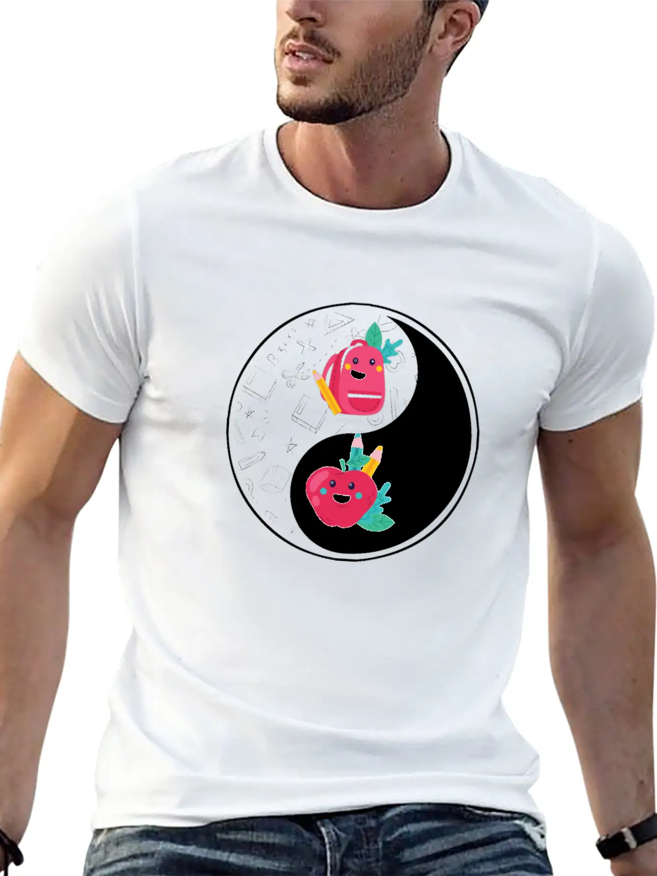 Yin Yang Teacher 1st Grade School Teaching Unisex Casual T-Shirt – Clean Design For Daily Comfort
