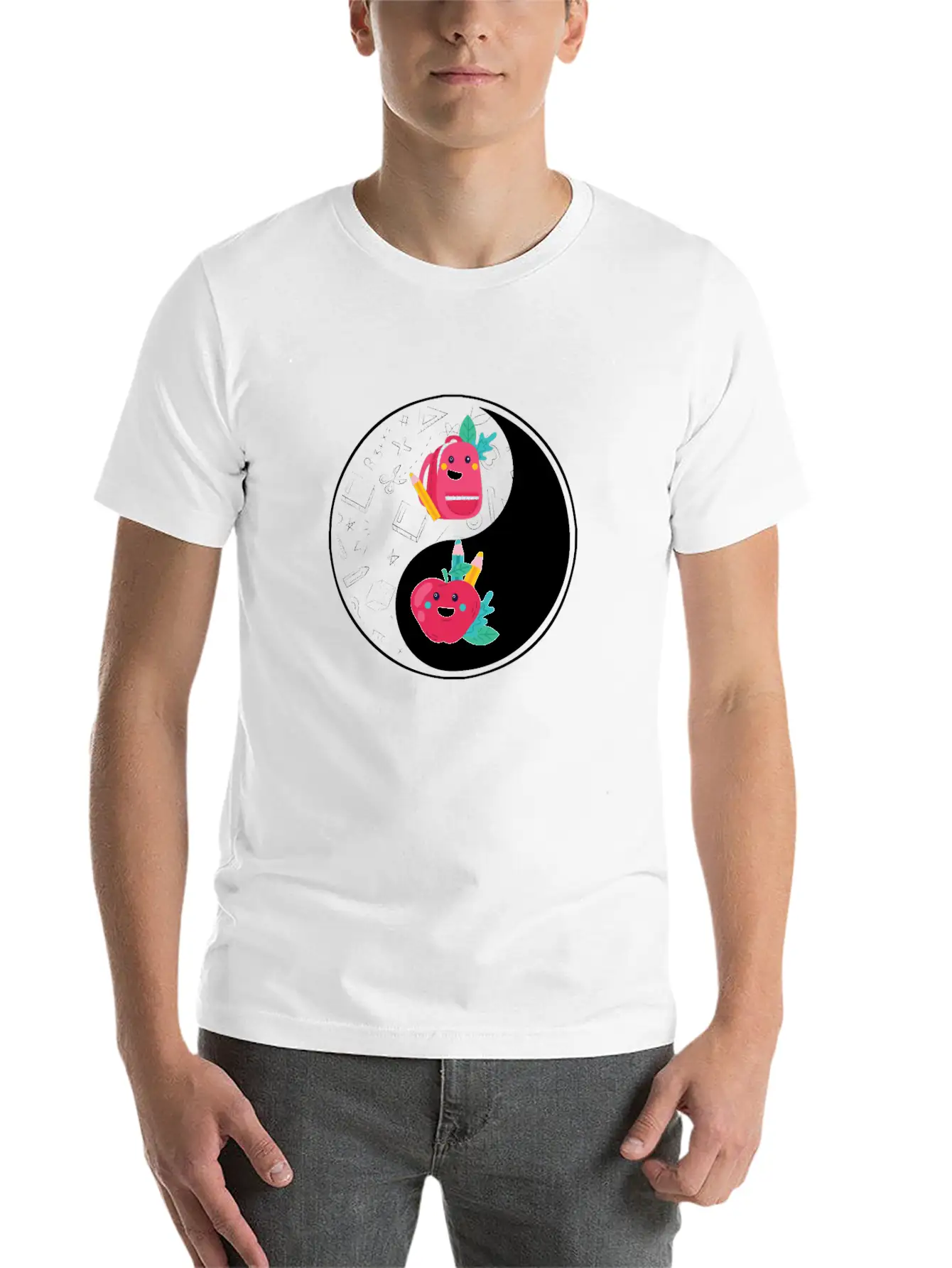 Yin Yang Teacher 1st Grade School Teaching Unisex Casual T-Shirt – Clean Design For Daily Comfort