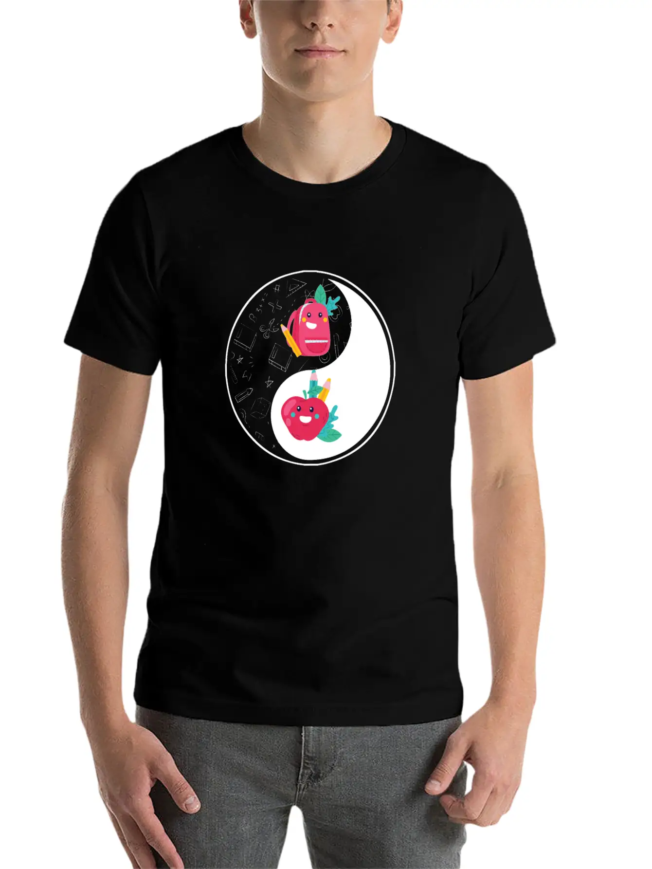 Yin Yang Teacher 1st Grade School Teaching Unisex Casual T-Shirt – Clean Design For Daily Comfort