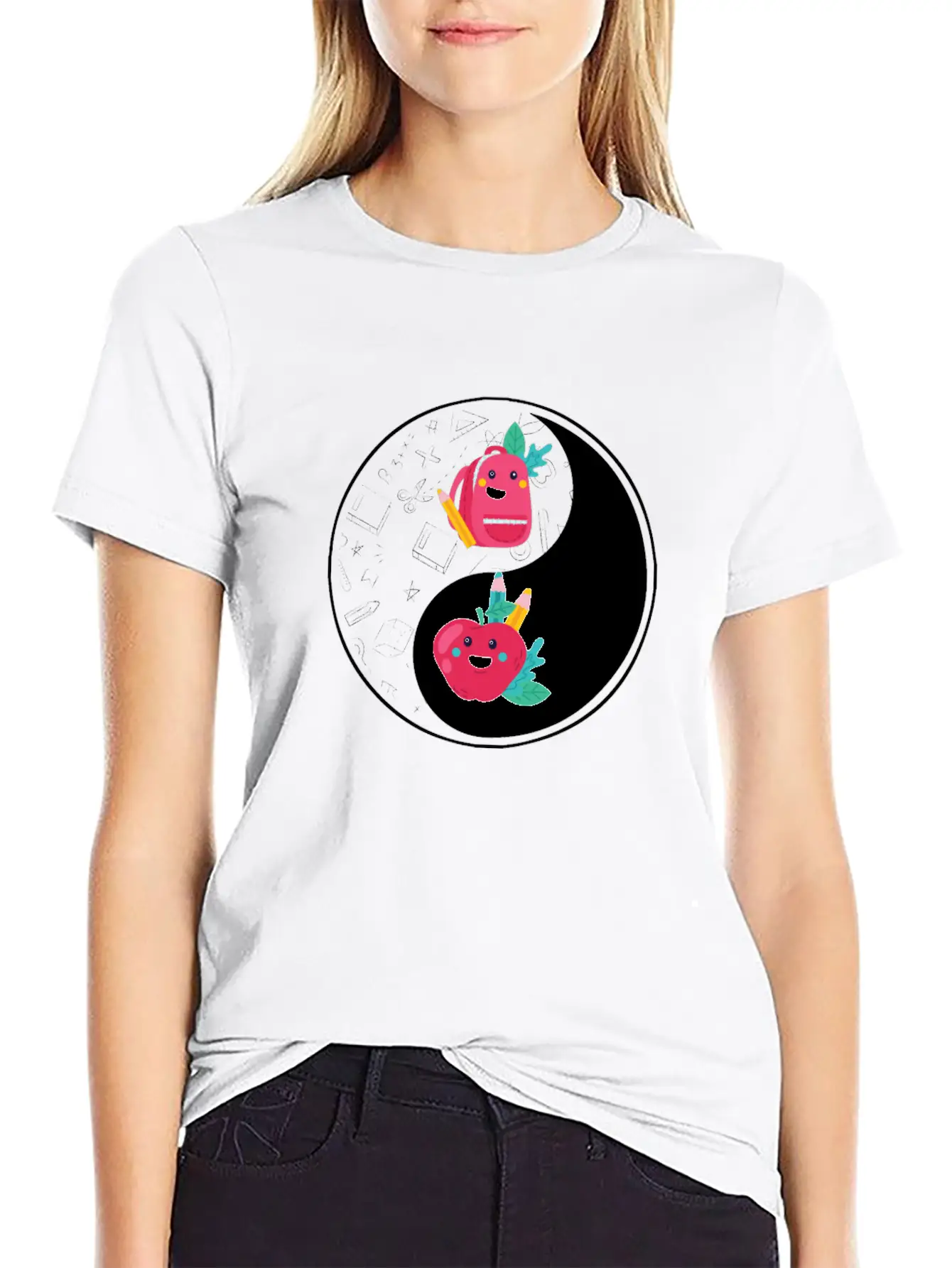 Yin Yang Teacher 1st Grade School Teaching Unisex Casual T-Shirt – Clean Design For Daily Comfort